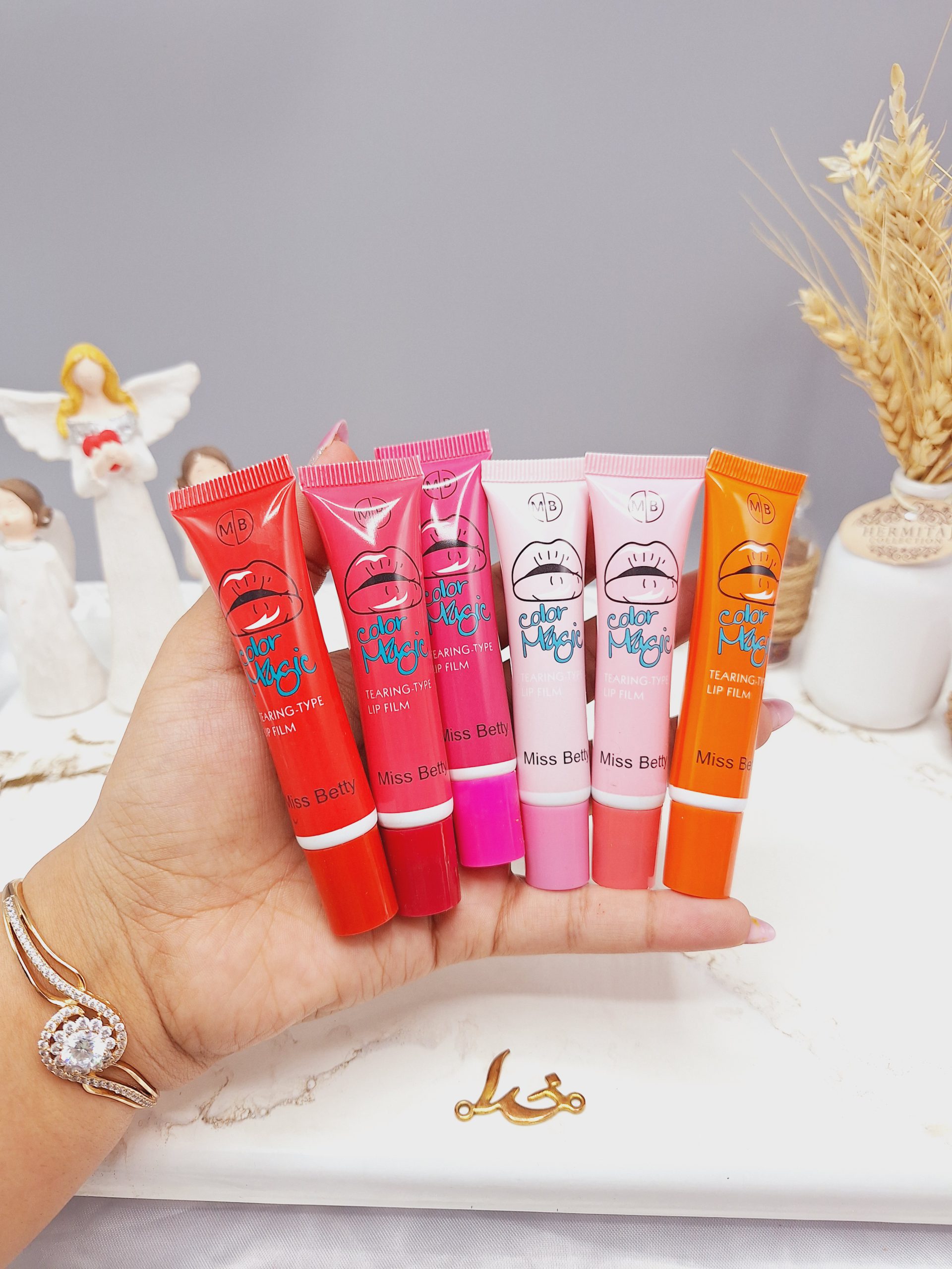 لیپ گلاس رنگی تیوپی برند میس بیوتی کد 761