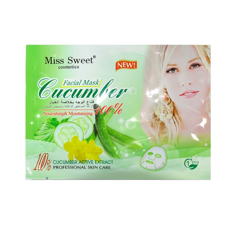 ماسک ورقه ای صورت میس سوییت خیار miss sweet | پخش عمده