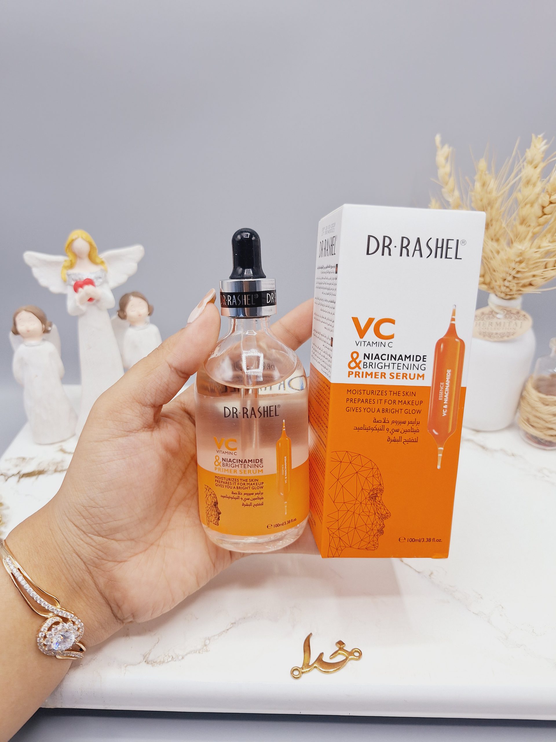 سرم پرایمر روشن کننده ویتامین C و نیکوتین آمید برند دکتر راشل اصلی کد 1489