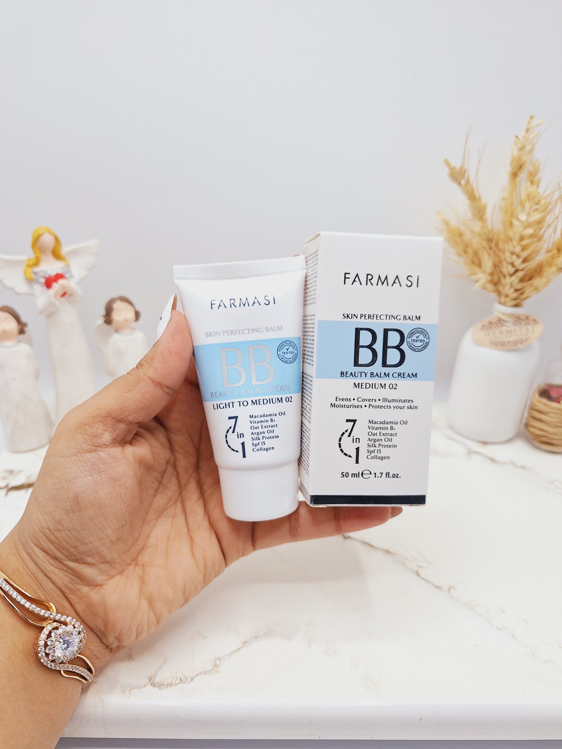 بی بی کرم پودر فارماسی FARMASI  حجم 50 میل کارتن آبی کد 3984