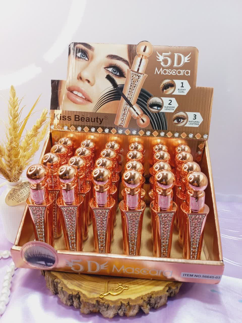 ریمل نگین دار 5 بعدی ماسکارا کیس بیوتی 5D MASCARA KISS BEAUTY کد 56645