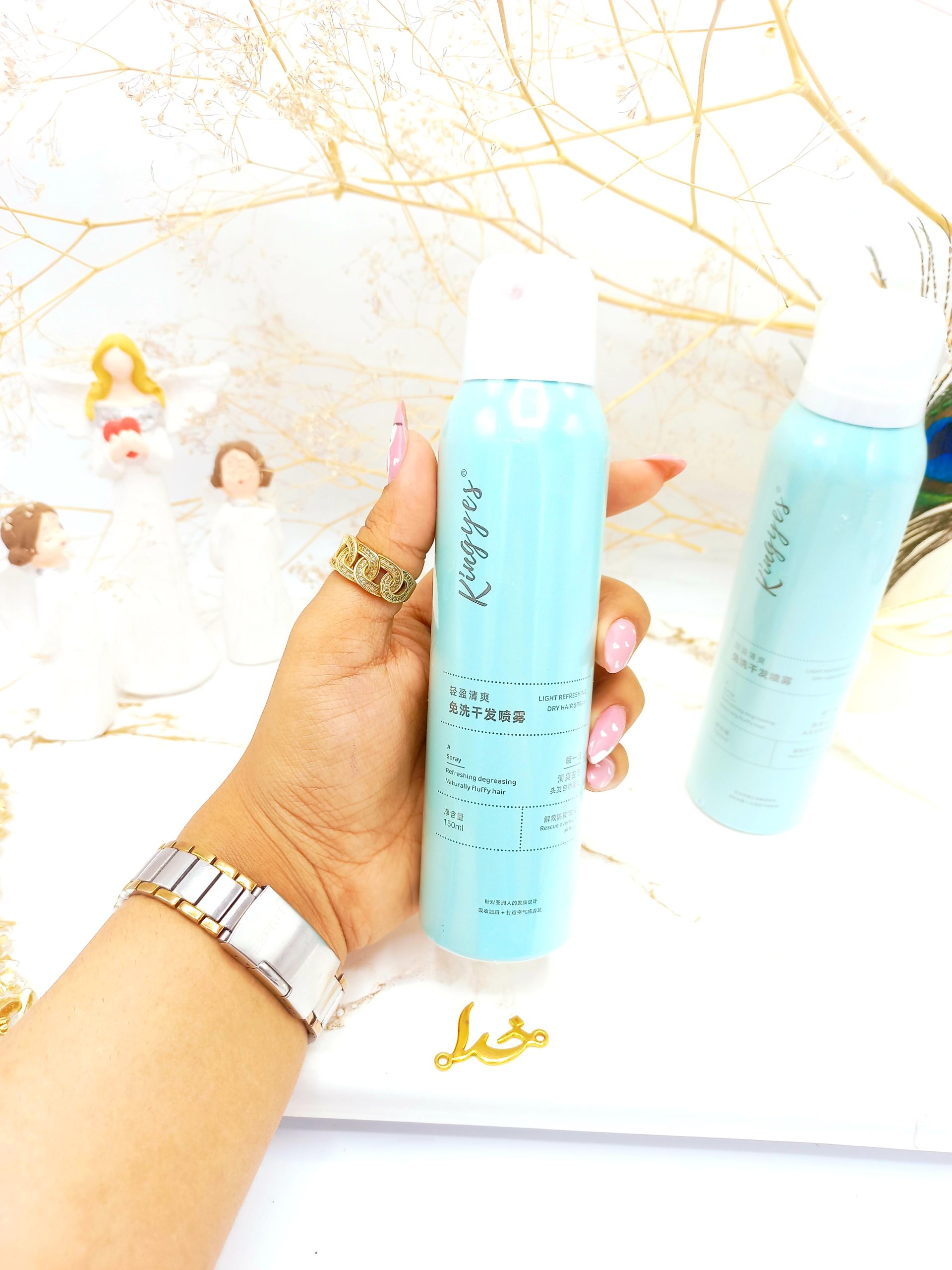 اسپری شامپو خشک کن مو کینگ یس Kingyes 150mi کد 9492