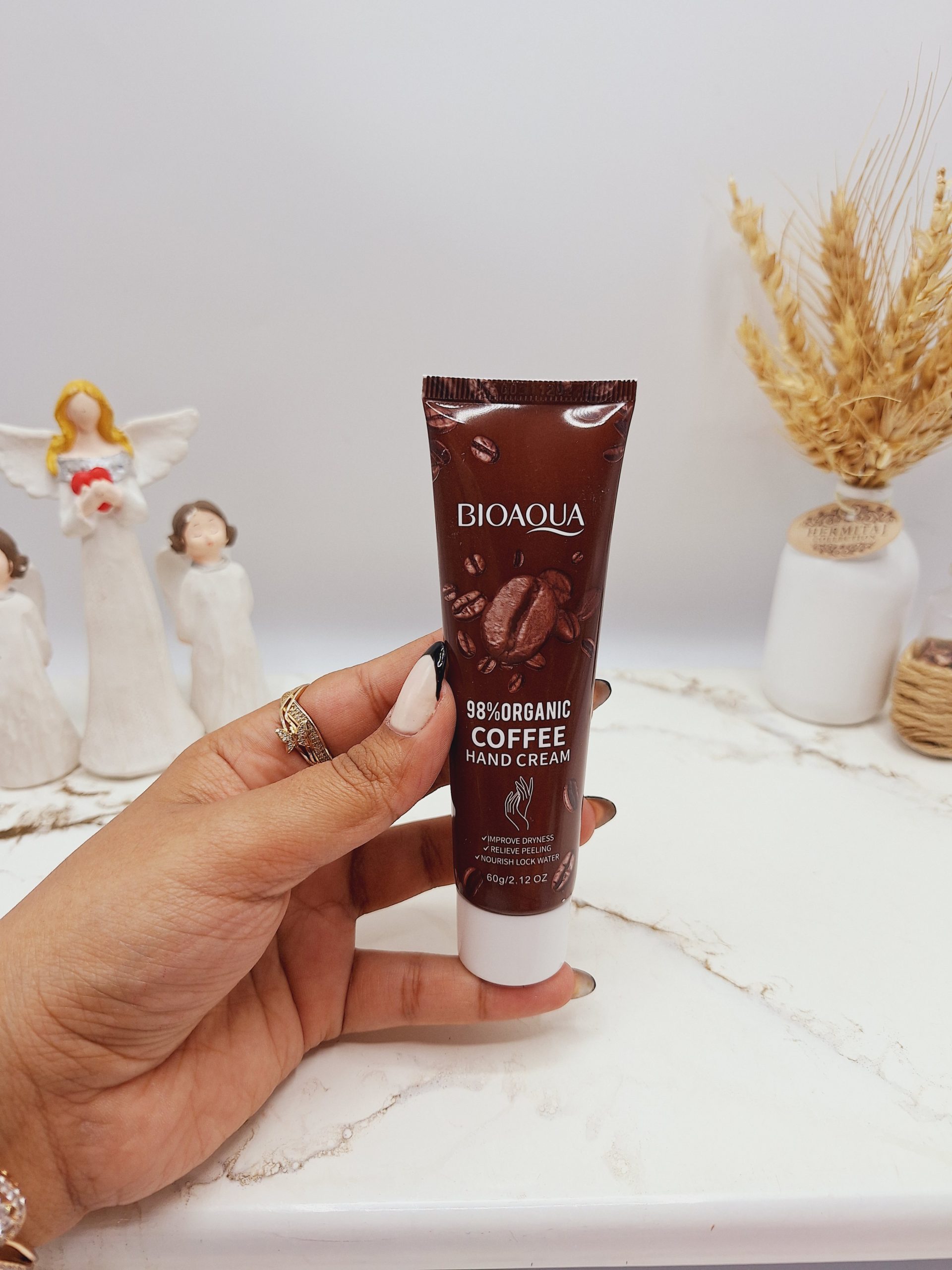 کرم دست قهوه ارگانیک حجم 60 گرم برند بیوآکوا کد 2124