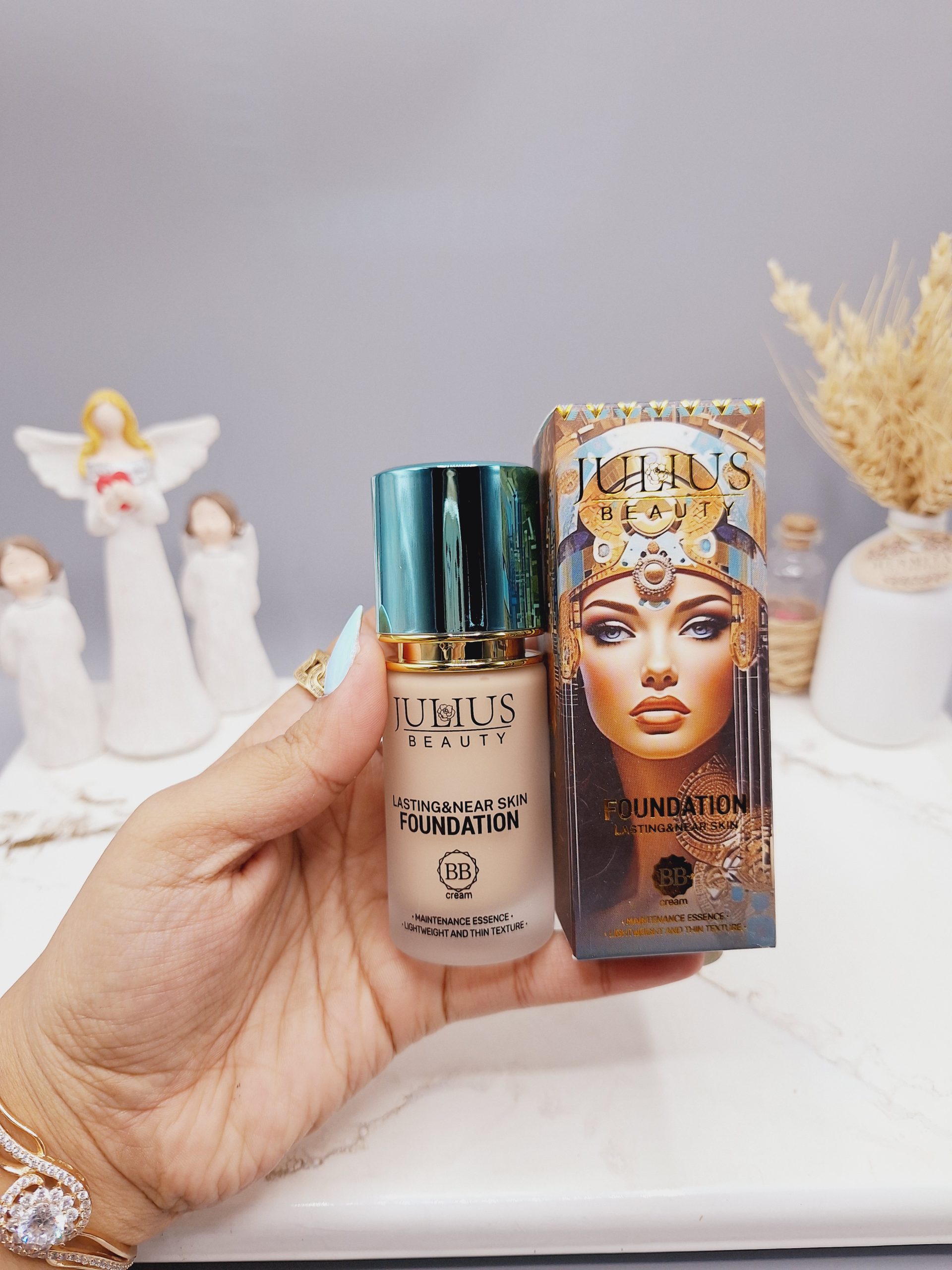 کرم پودر و بی بی کرم فول کاور مدل پمپی ژولیوس بیوتی کد 4801