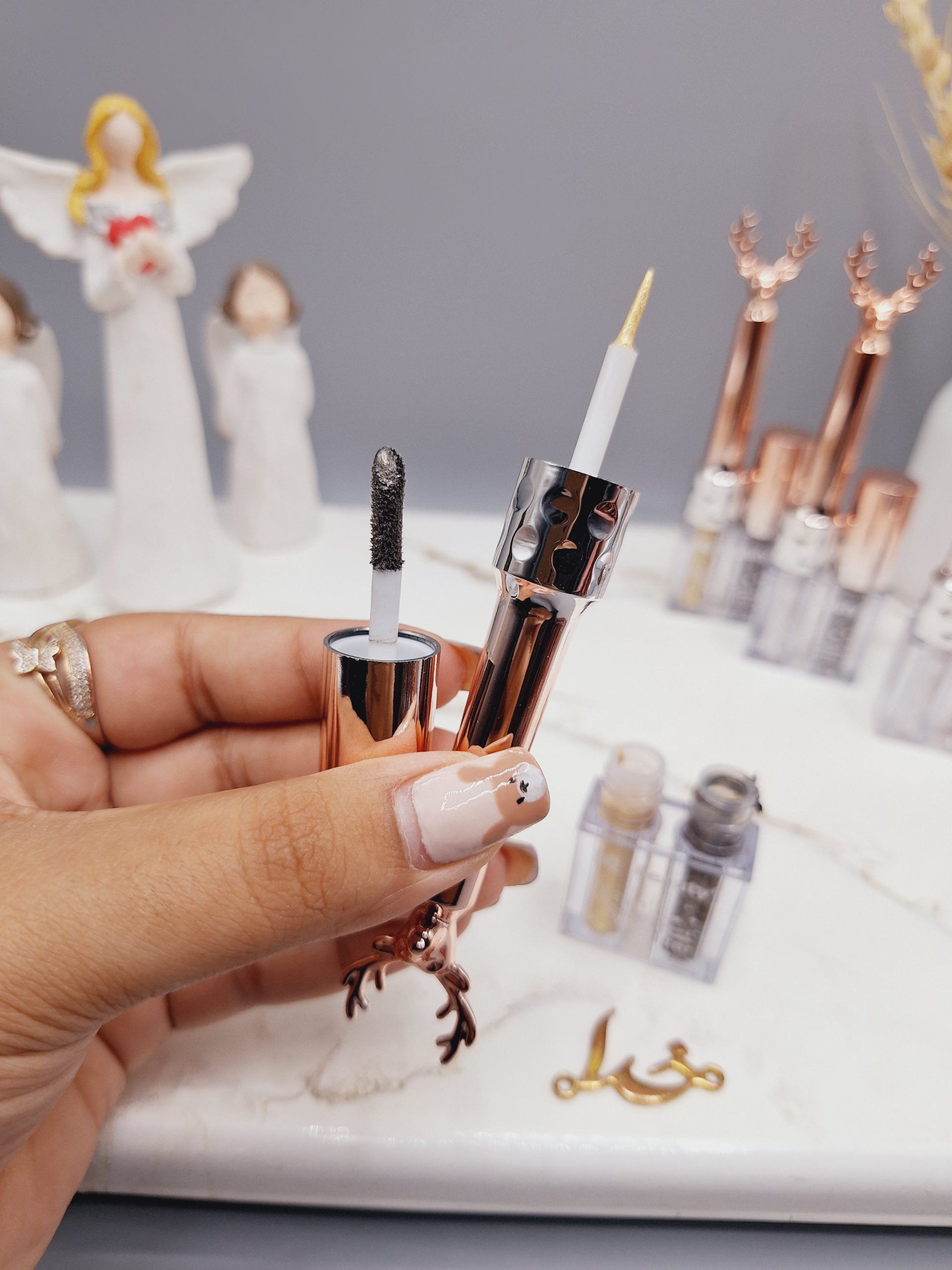 خط چشم دو قلو شاین طرح گوزنی کد 018