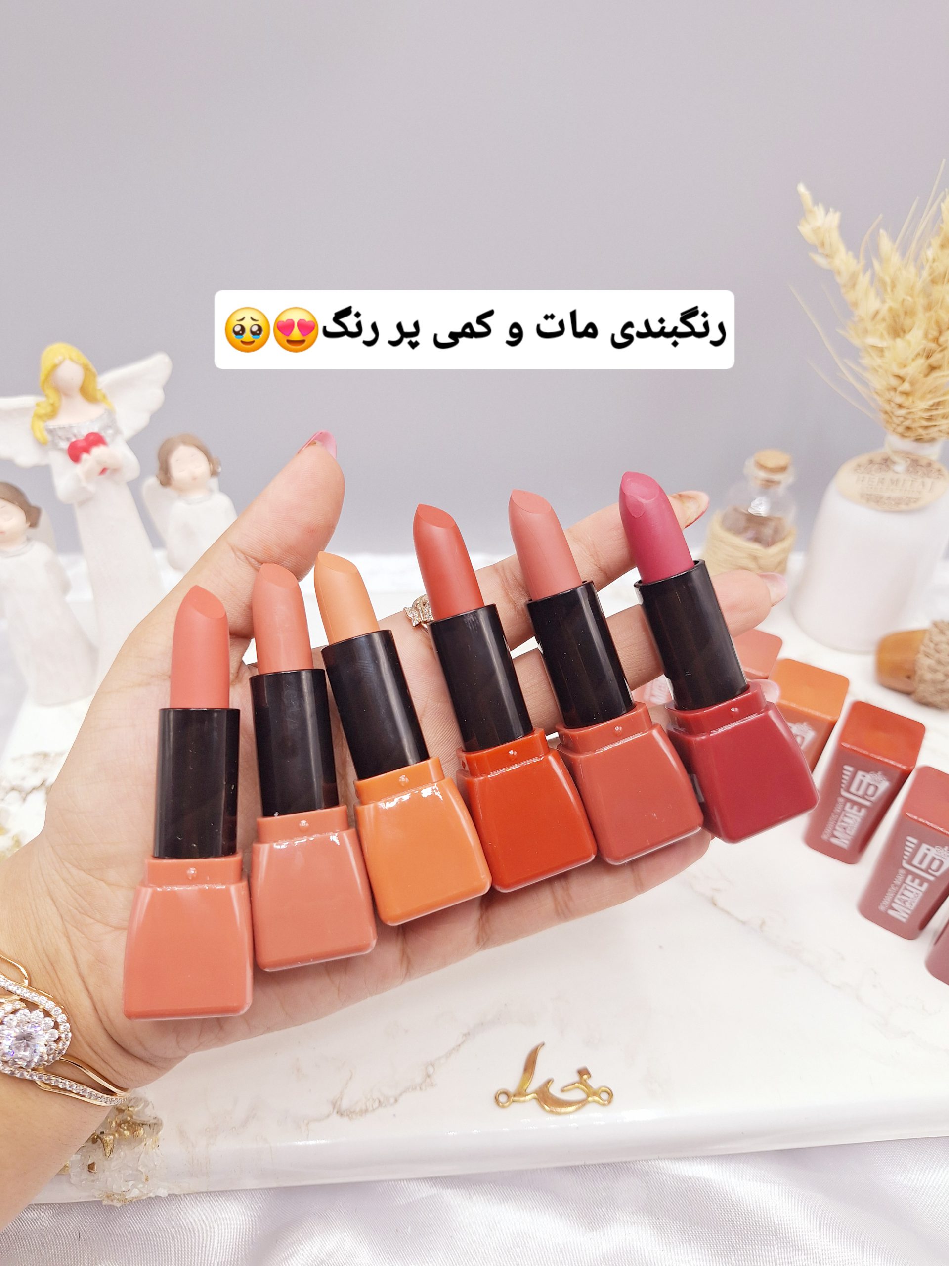 پک 6 تایی رژ جامد خوش رنگ Romantic May کد 2102