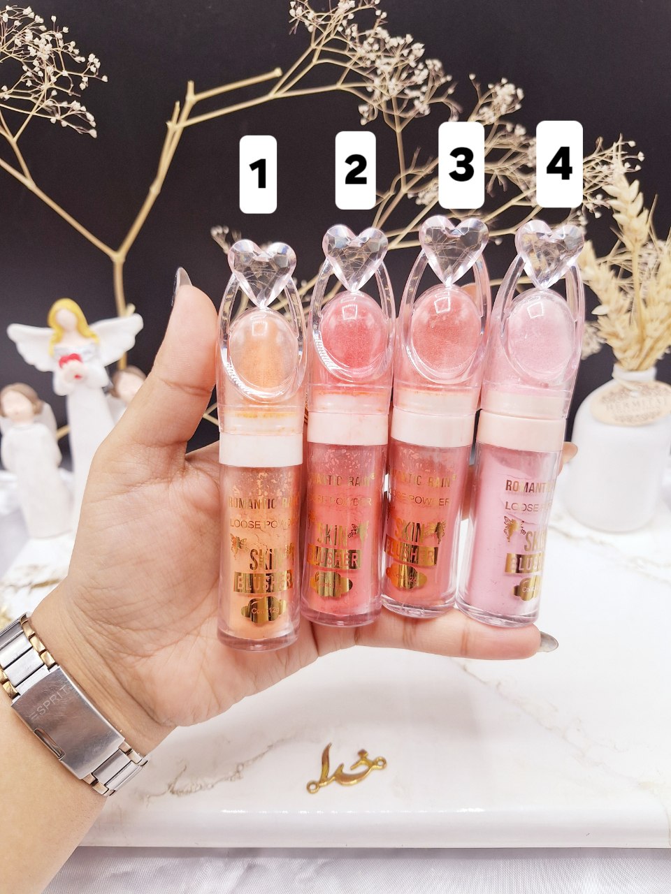 رژگونه پودری برند رومانتیک رینROMANTIC RAIN کد R612