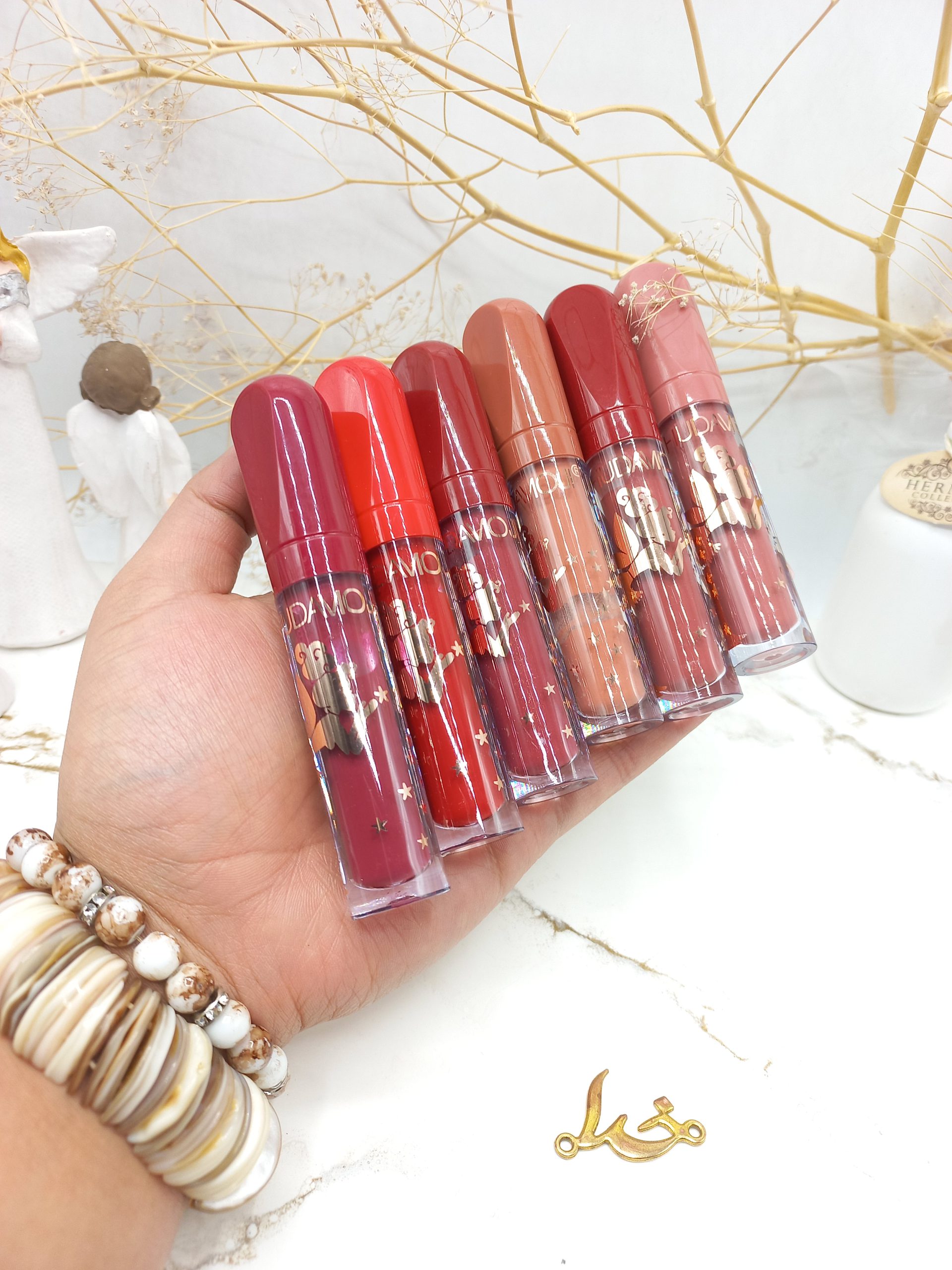 پک 6 تایی رژ لب مایع ضد آب هدی موجی ‏HUDAMOJI‏ کد L442