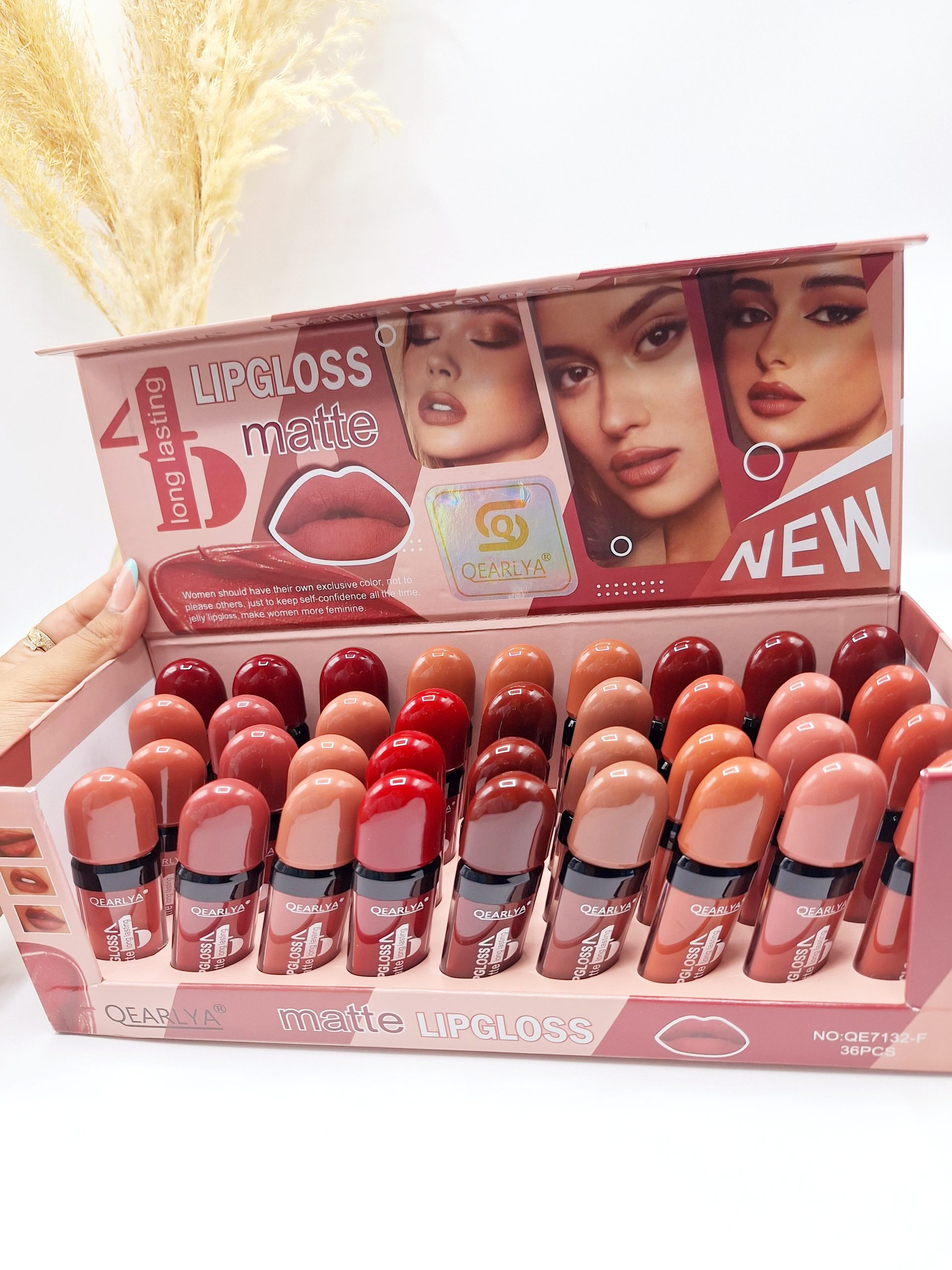 پک رژ مایع 6 تایی برند QEARLYA مات و زیبا کد NO:QE7132-F