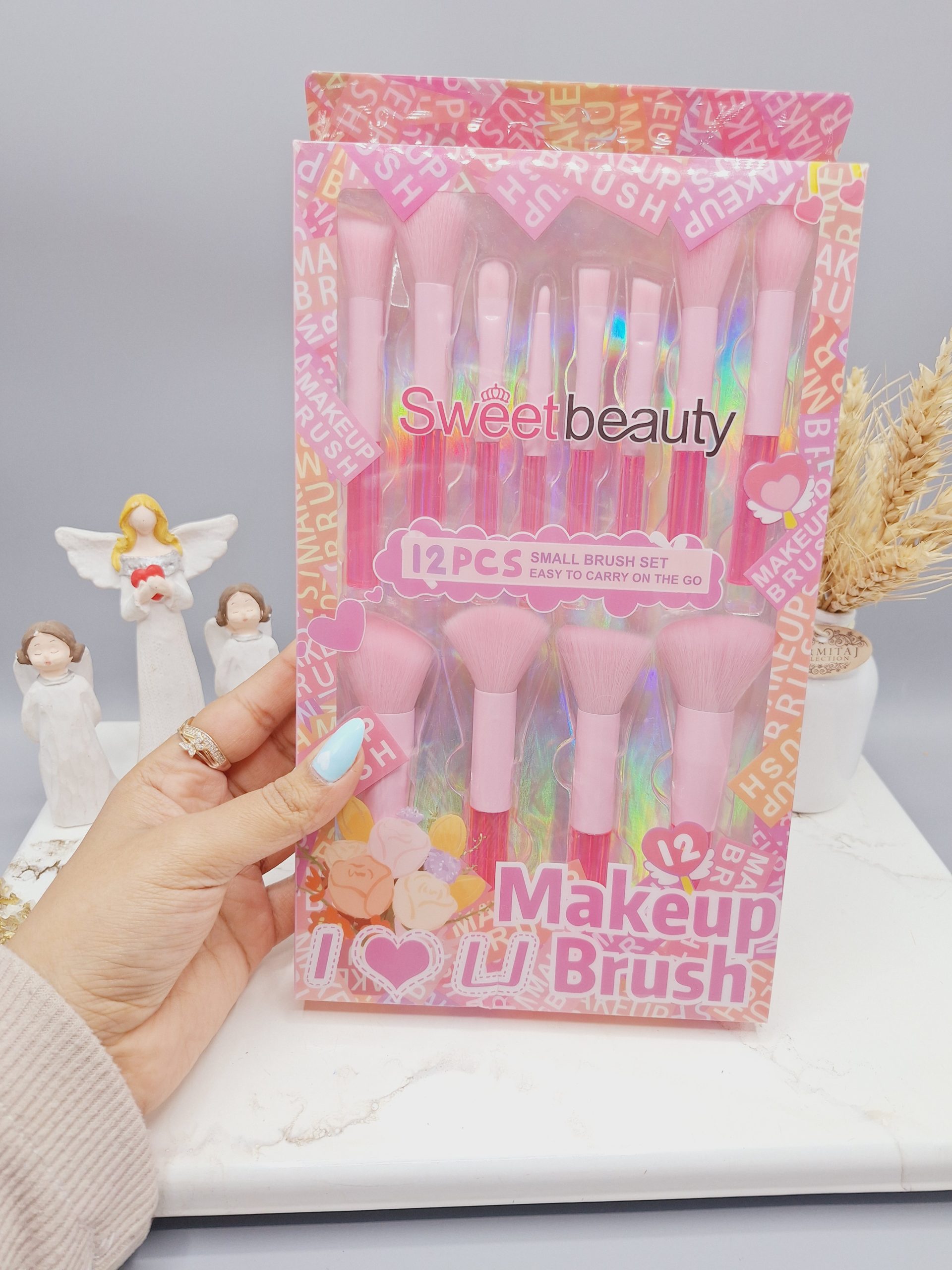 ست براش 12 تیکه Sweetbeauty رنگ صورتی کد 1061