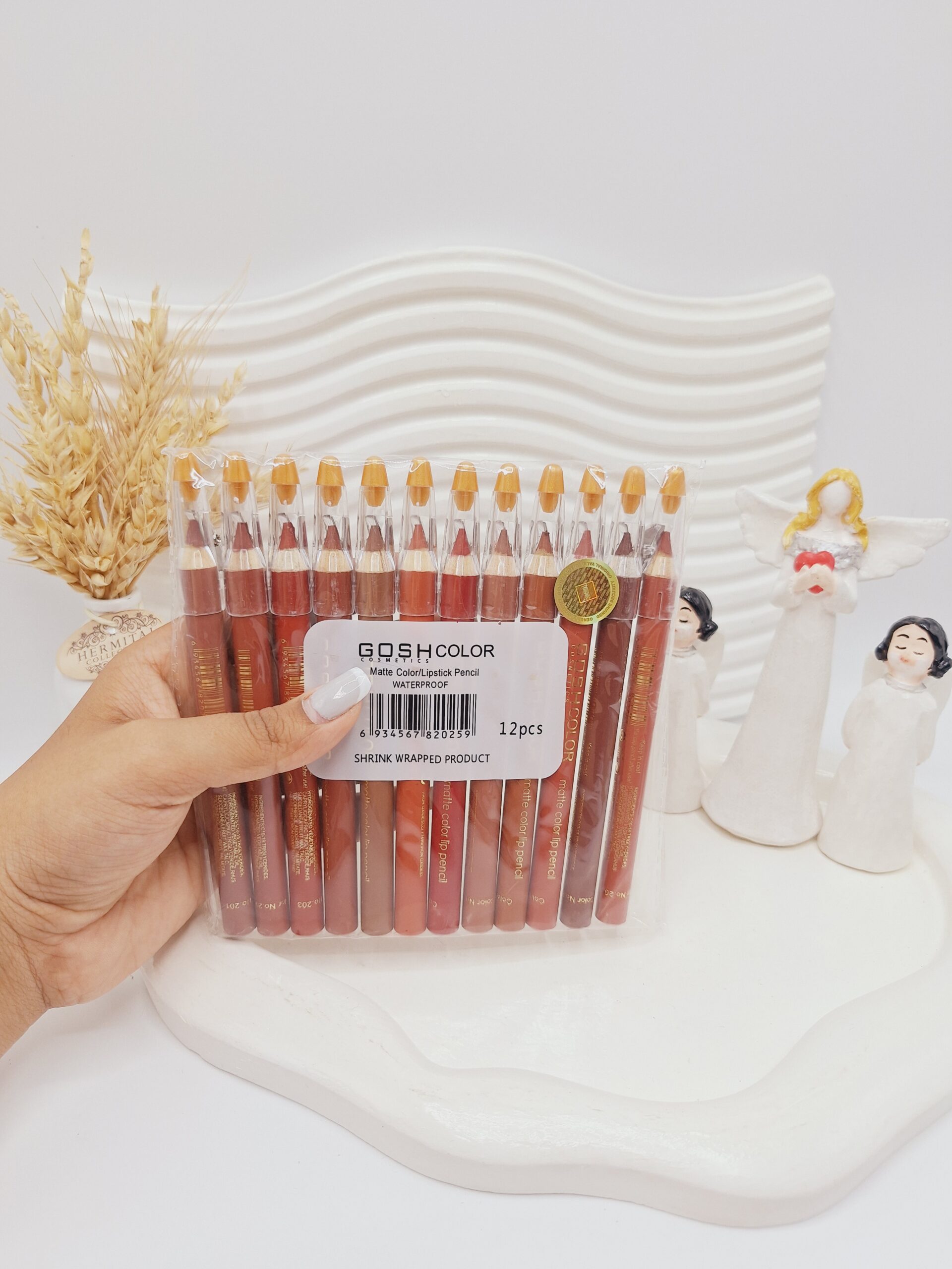 پک 12 تایی رژ مدادی تراش دار گاش کد 0259