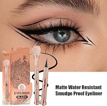 خط چشم ماژیکی ضد آب سلطنتی طرح طاووس همراه آینه فوق لاکچری برند ‏QIANXIU‏ کد 259