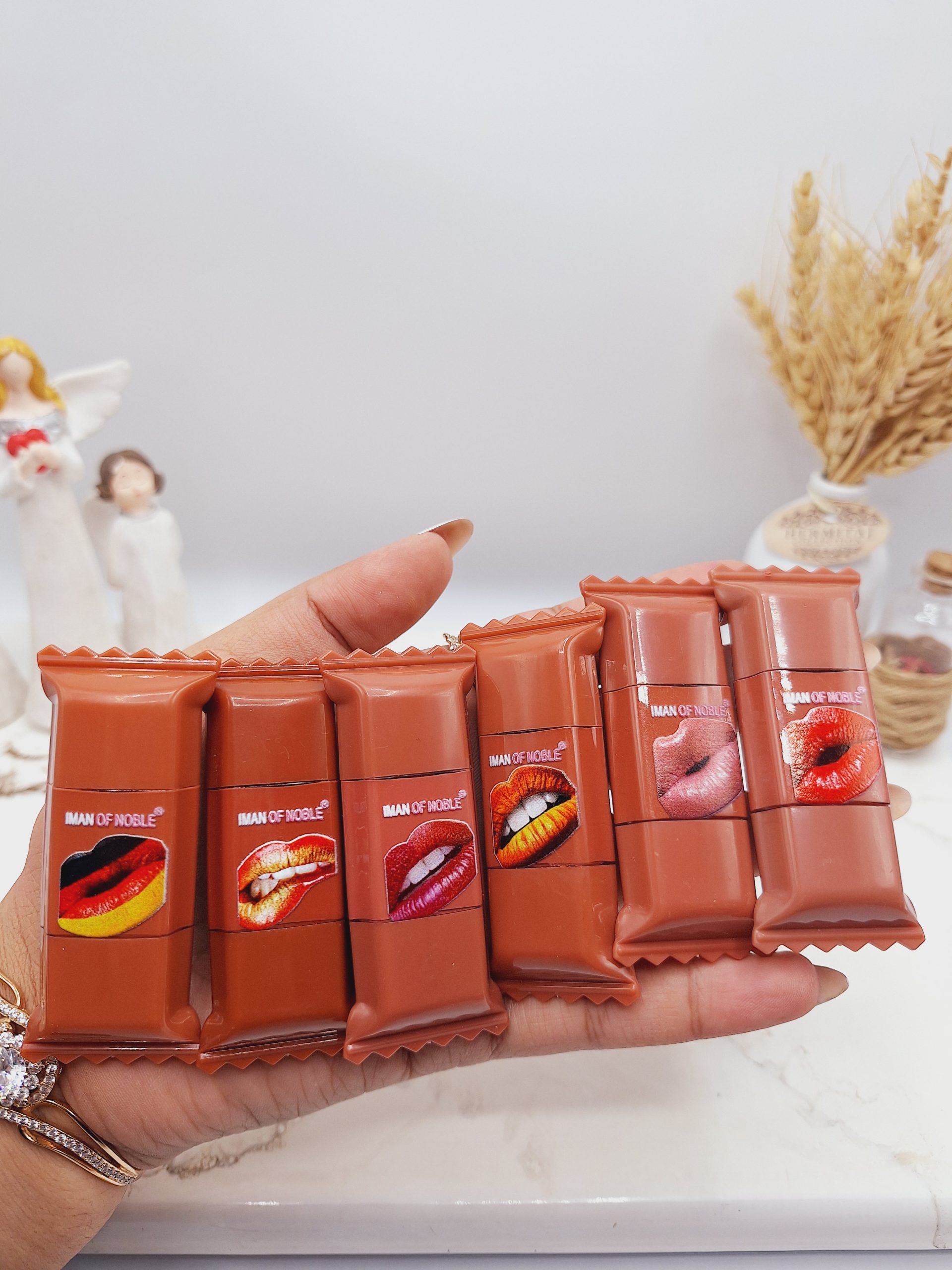 پک 6 تایی رژ لب مایع شکلاتی نود برند ایمن آف نوبل کد 1041