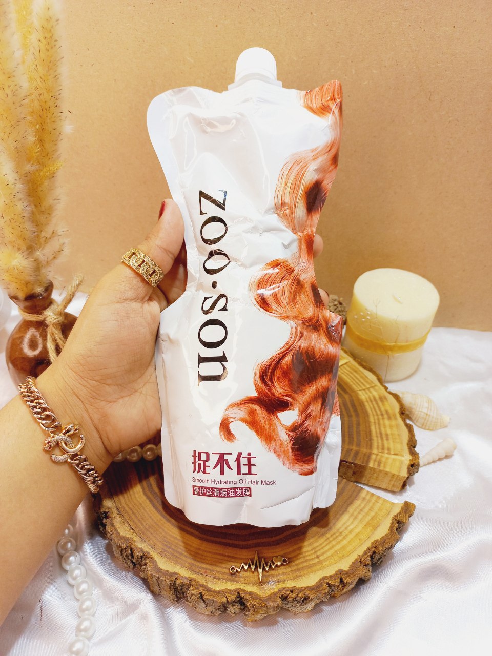 ماسک مو ساندیسی ابریشمی گیاهی داخل حمام زوسون ZOOSON کد zx54215