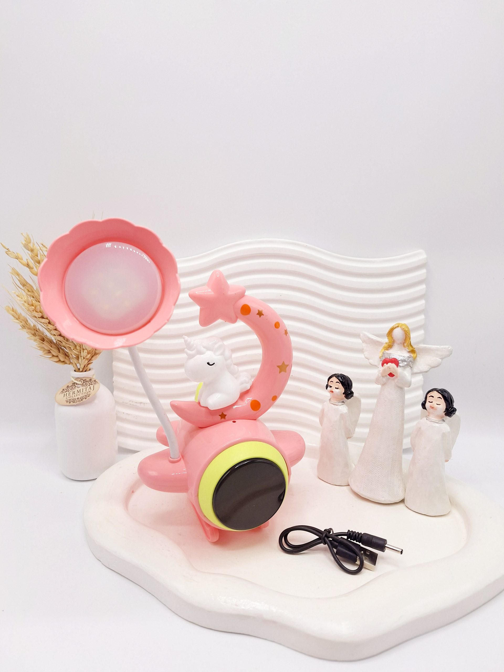 چراغ مطالعه فانتزی طرح هلیکوپتر و اسب تک شاخ کد HQ-12D-1