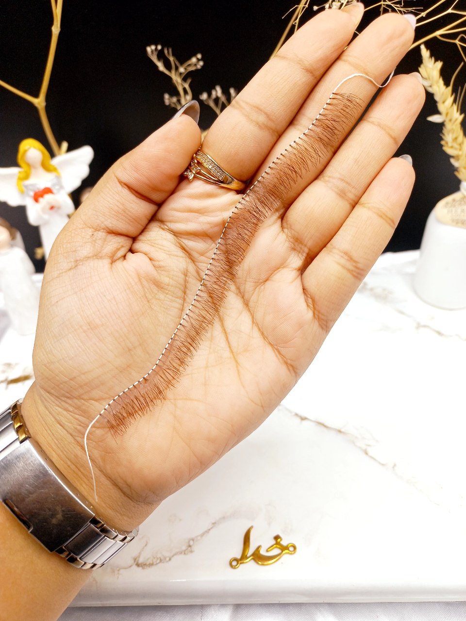 مژه ریسه ای قهوه ای سایز 12