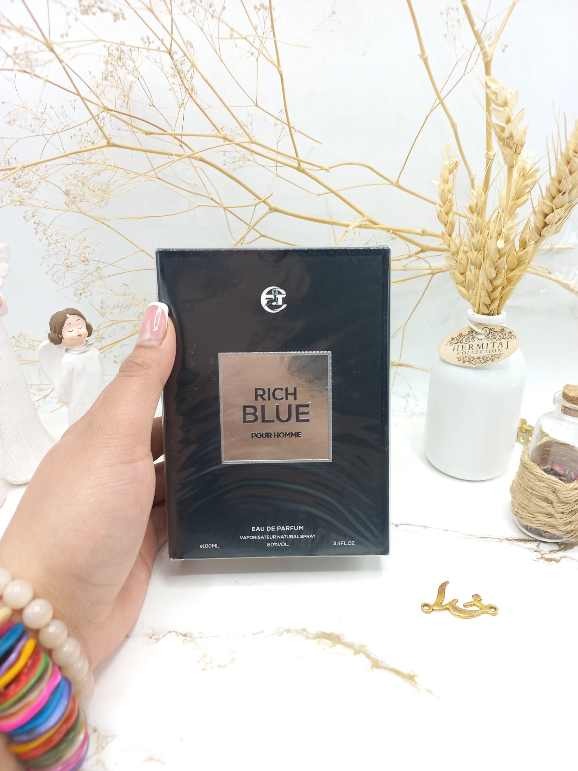 ادکلن مردانه RICH BLUE حجم 100 میلی لیتر اورجینال اماراتی