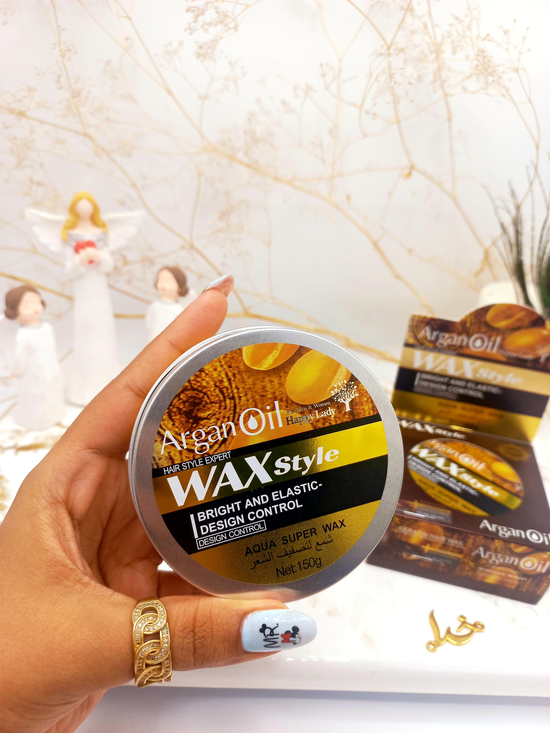 واکس مو حاوی روغن آرگان کاسه ای هپی لیدی Happy Lady کد HL219