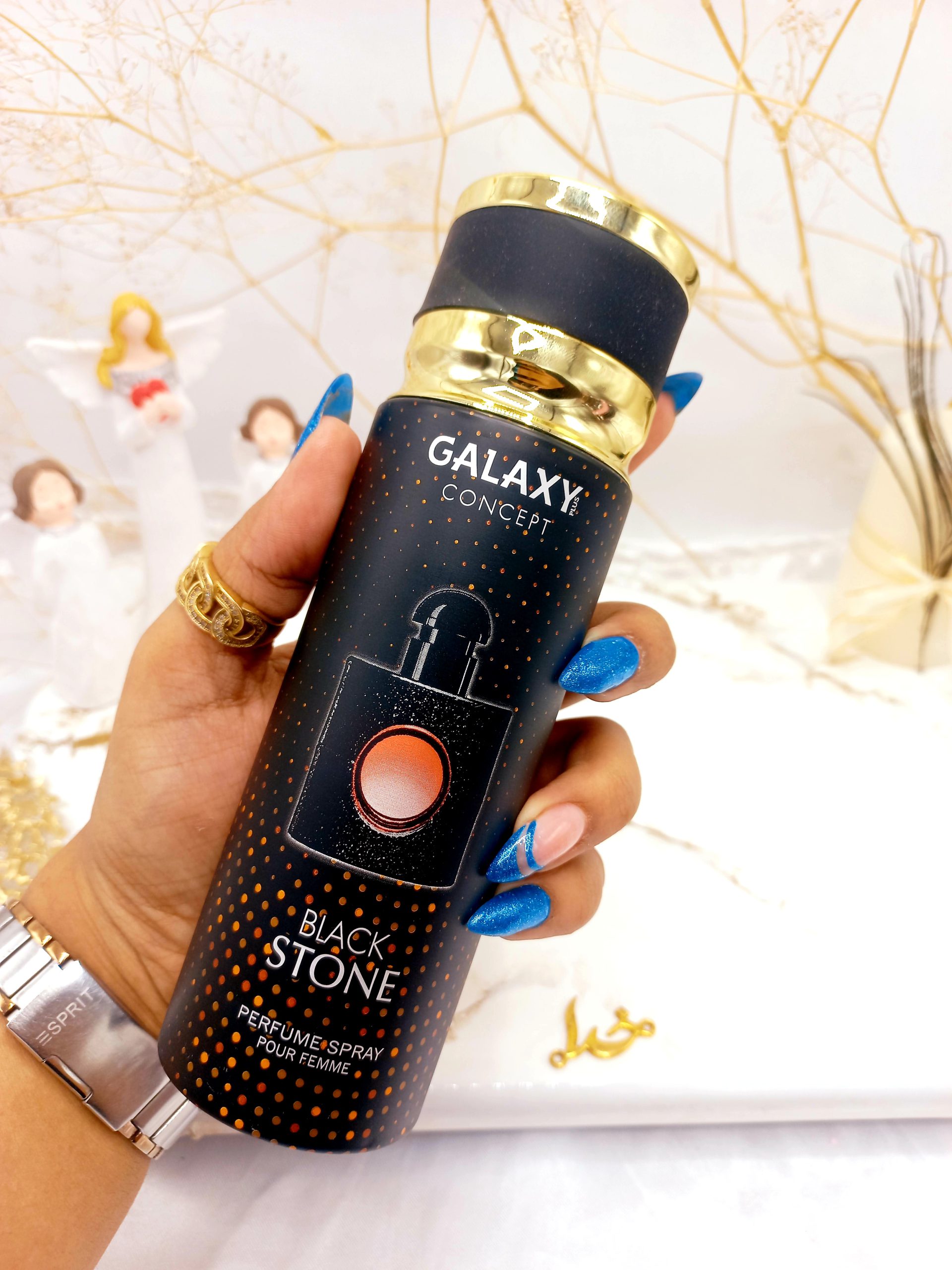 اسپری خوشبو کننده زنانه گلکسی GALAXY مدل  BLAC STONE کد B9156