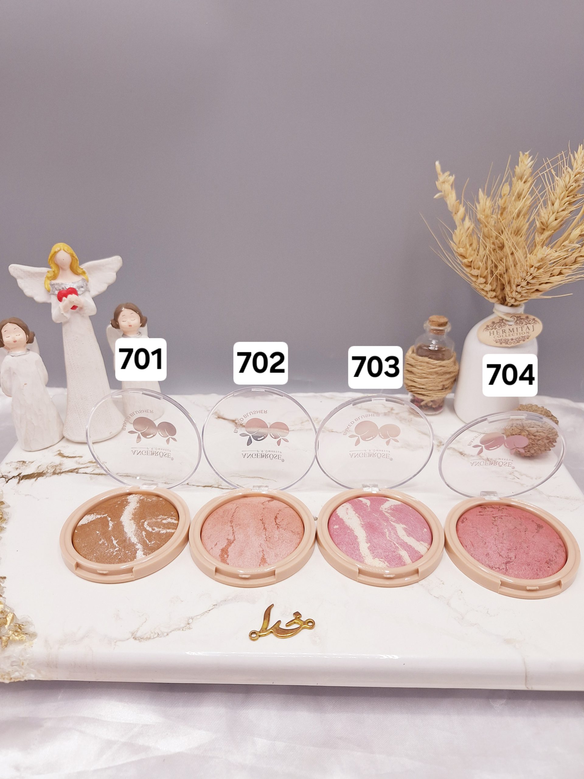 رژگونه دایره ای هلویی برند آنجل رز ANGELROSE کد 9140