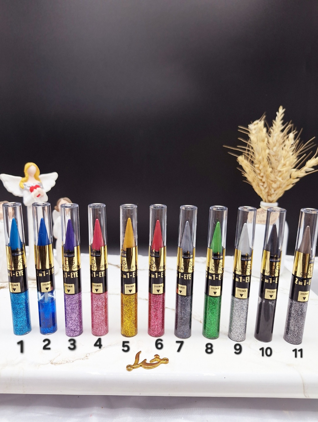 خط چشم دو طرفه جامد و مایع رنگی برند CRAZY GIRL کد CG-224