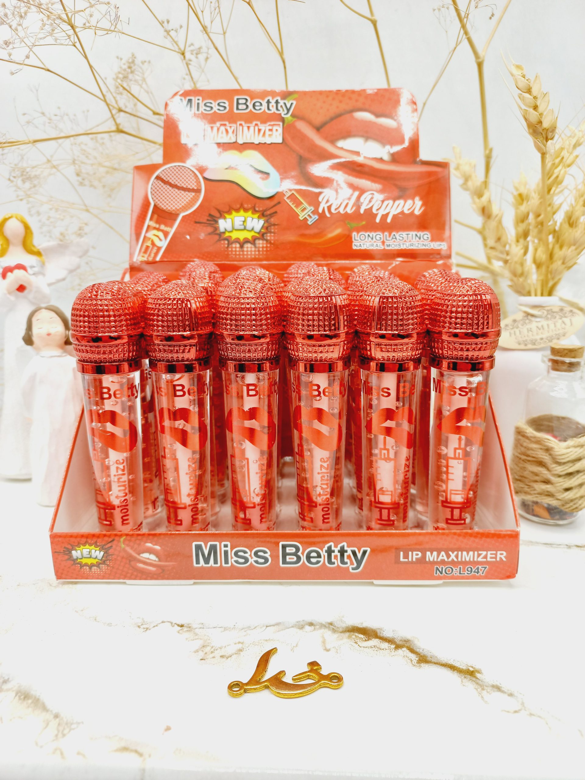 برق لب و حجم دهنده لب طرح میکروفون میس بتی Miss Betty کد L947