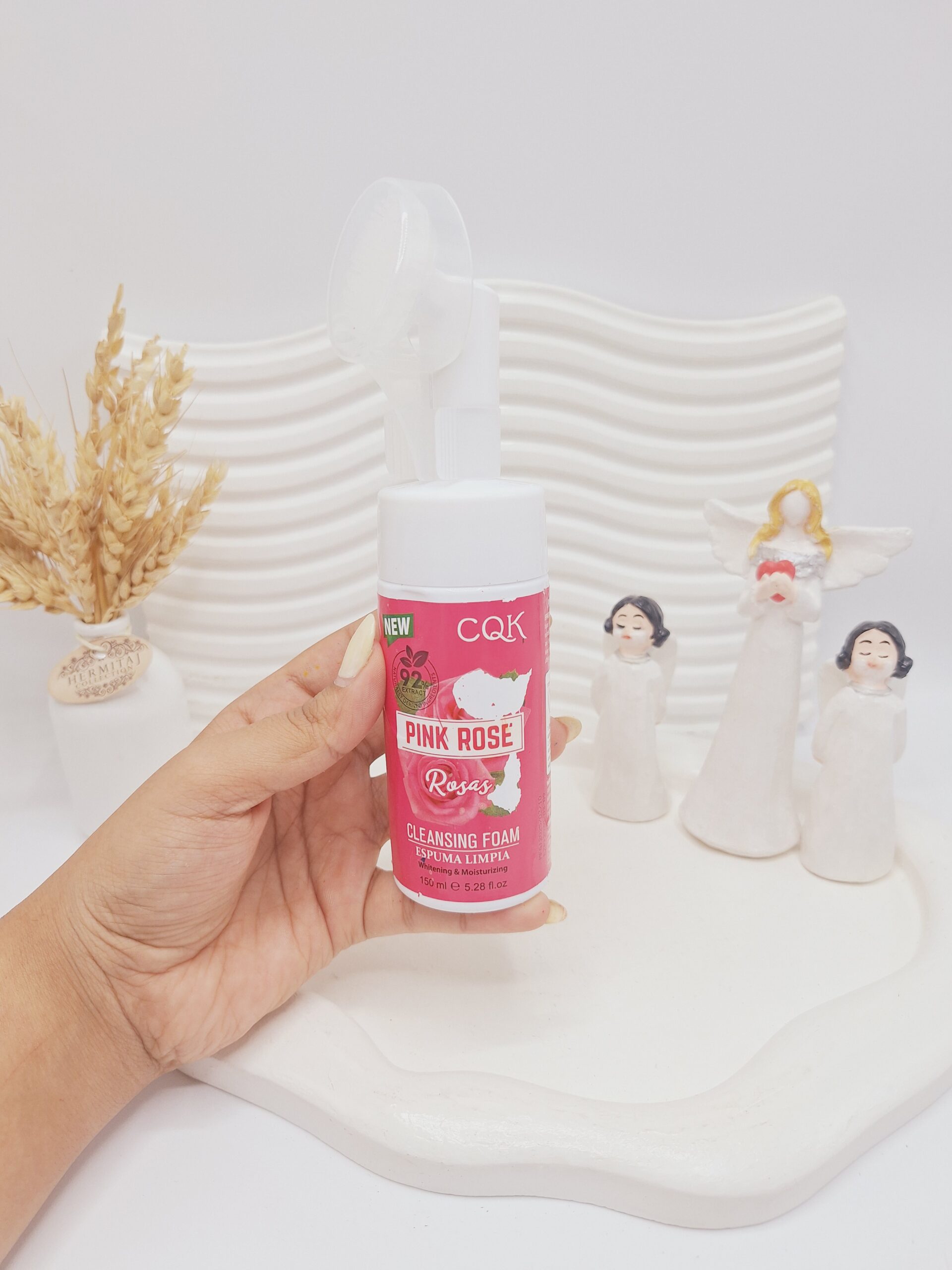 فوم براش دار گل رز برند CQK کد 3947