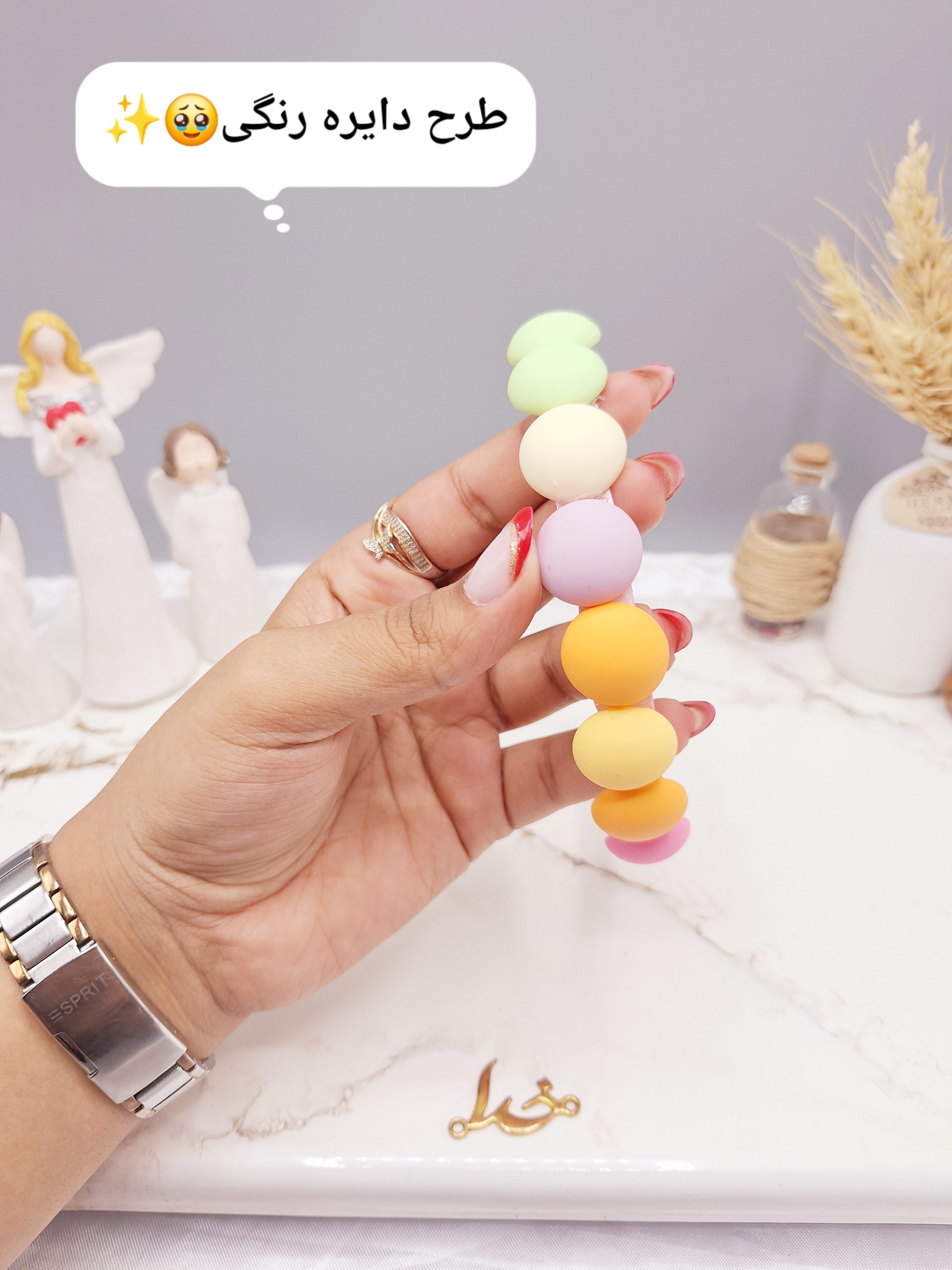 تل دخترانه طرح دایره رنگی