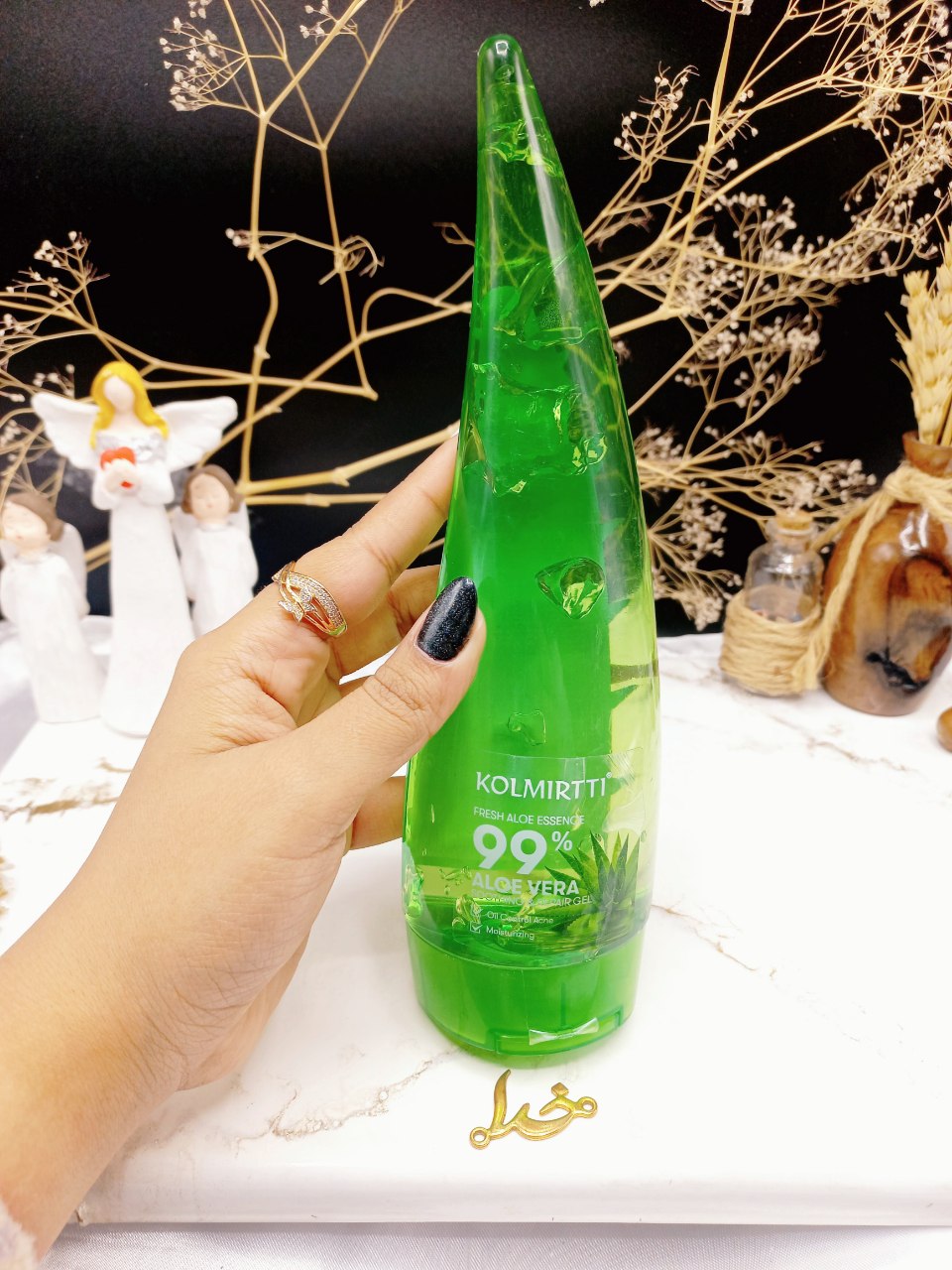 ژل آلوئه ورا شاخکی آبرسان پوست 99درصد برند KOLMIRTTI کد 0591