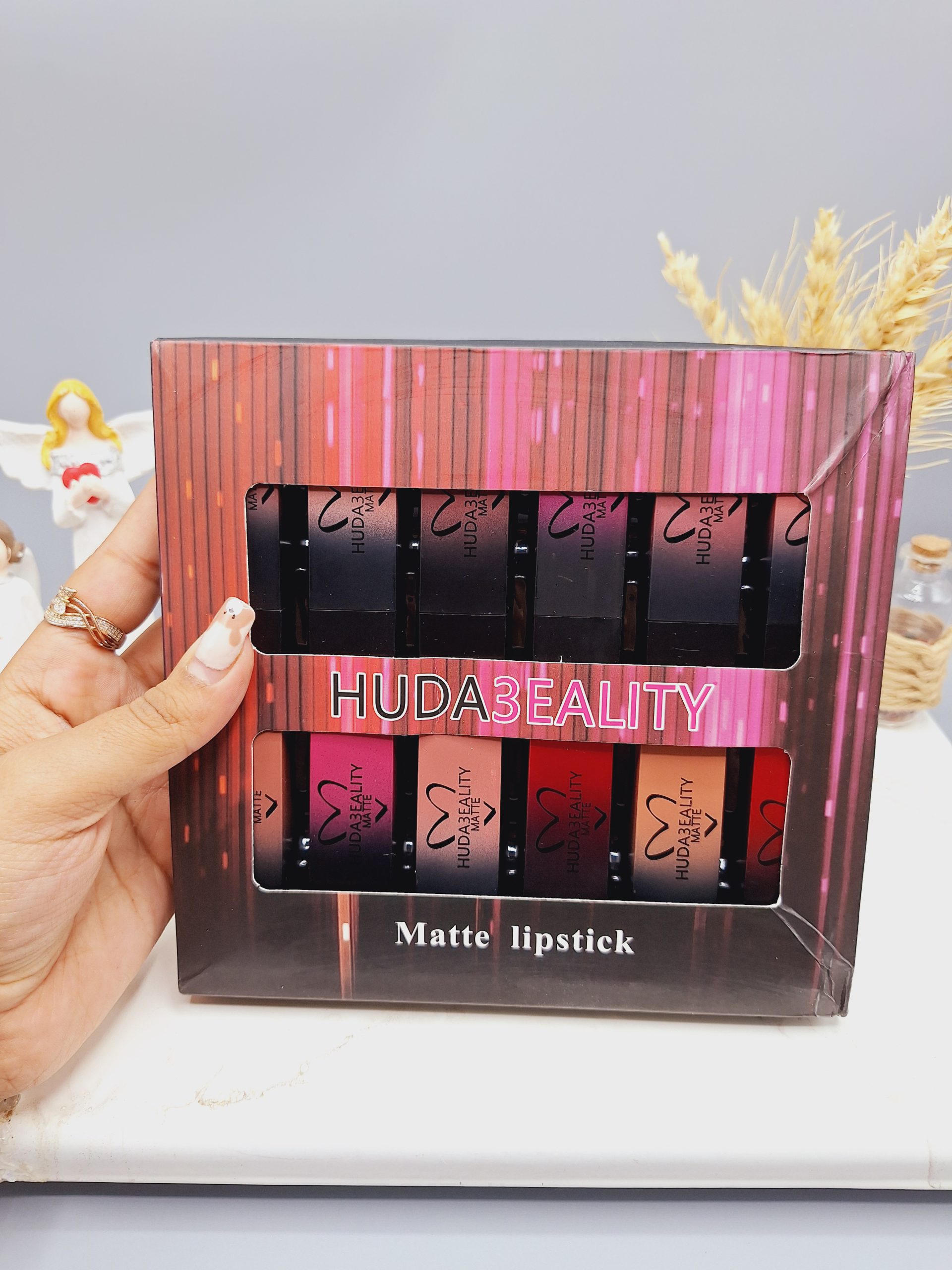 پک 12 تایی رژ لب جامد هدا بیوتی HUDA BEAUTY کد 859