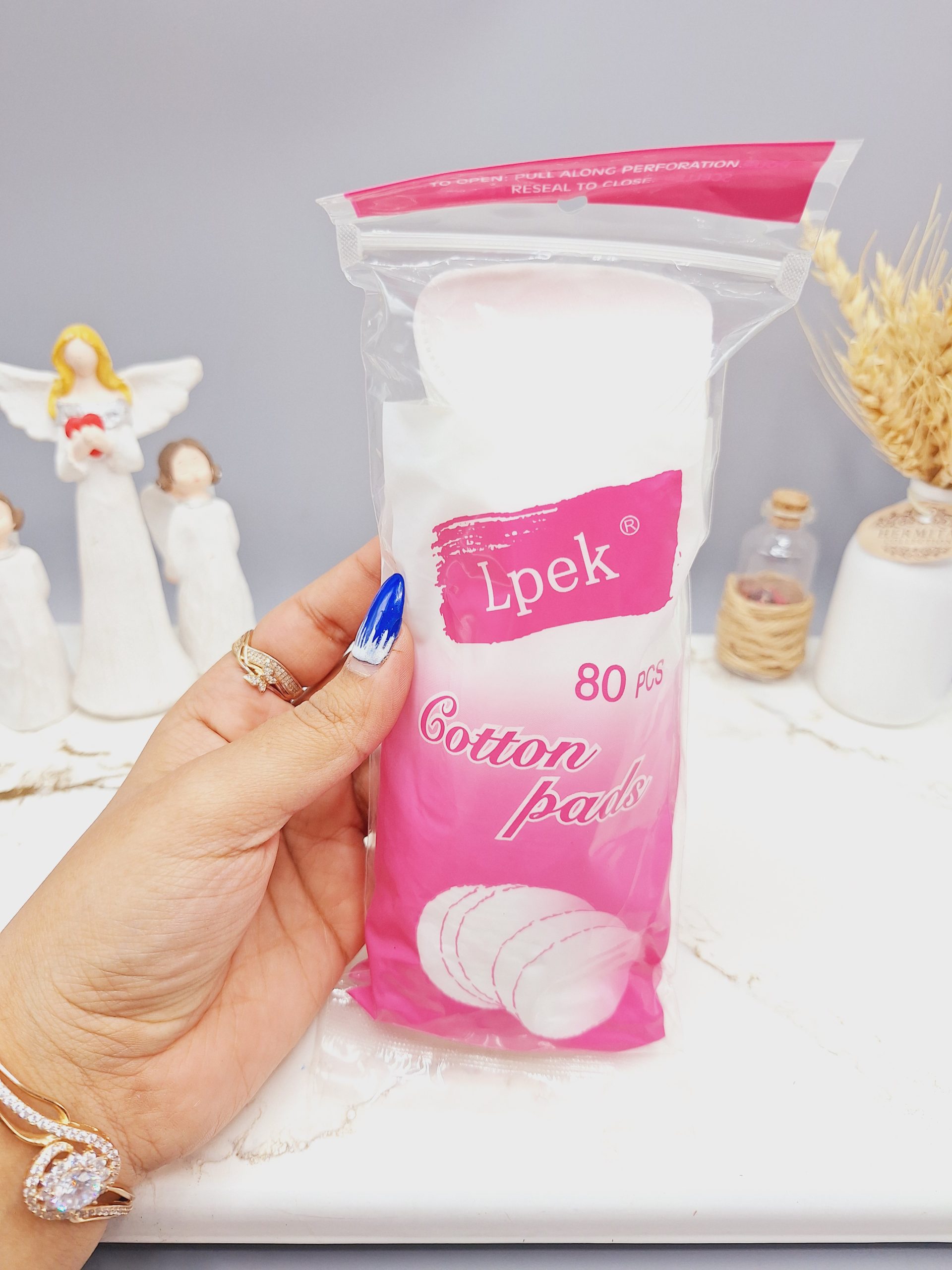 پد پنبه ای پاک کننده آرایش  80 عددی Lpek کد 80116