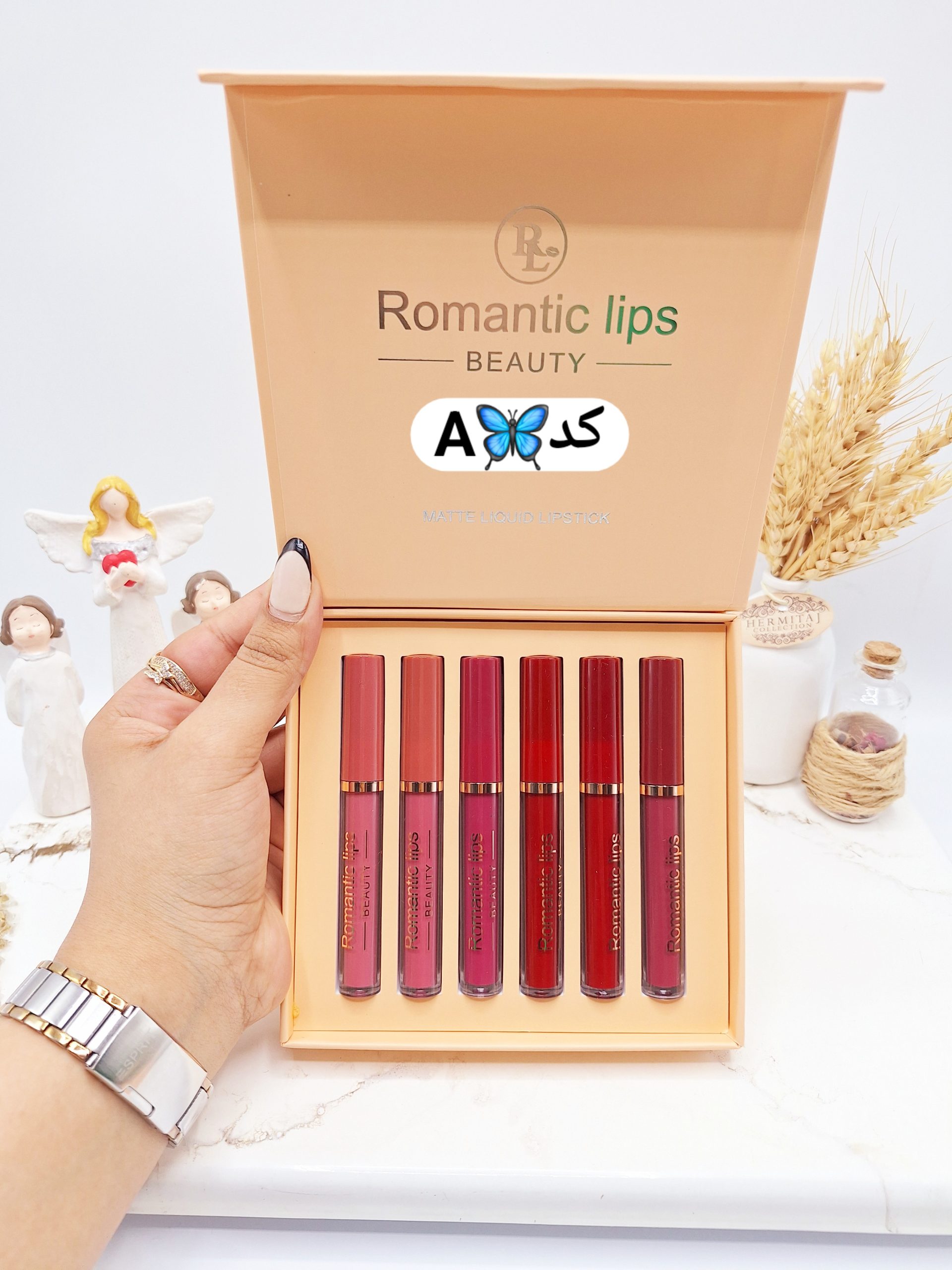 باکس رژ مایع اورجینال برند ROMANTIC LIP کد GR1130