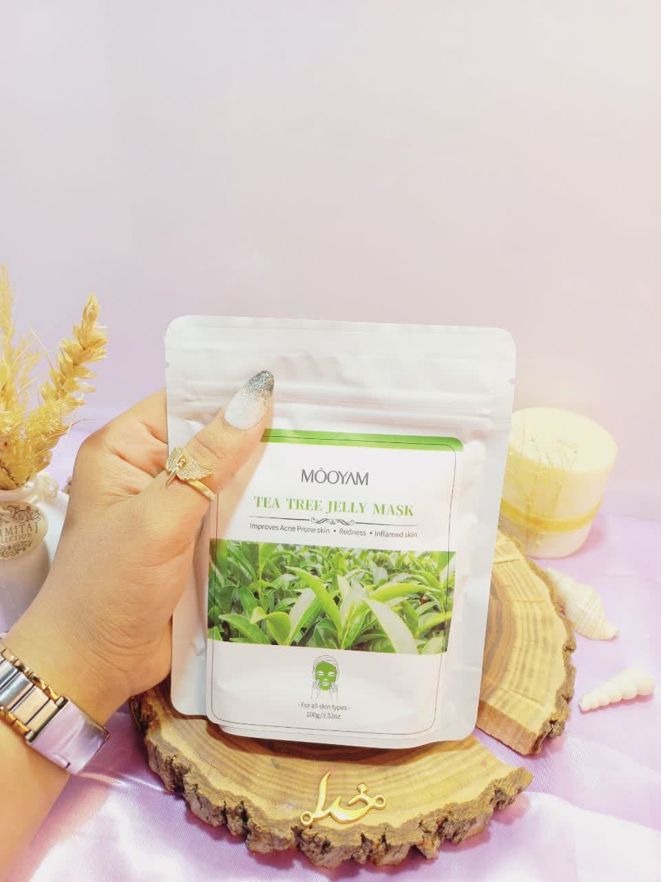 ماسک پودری 100 گرمی جوانسازی مویام MOOYAM با عصاره چای سبز TEA TREEN ساخت چین