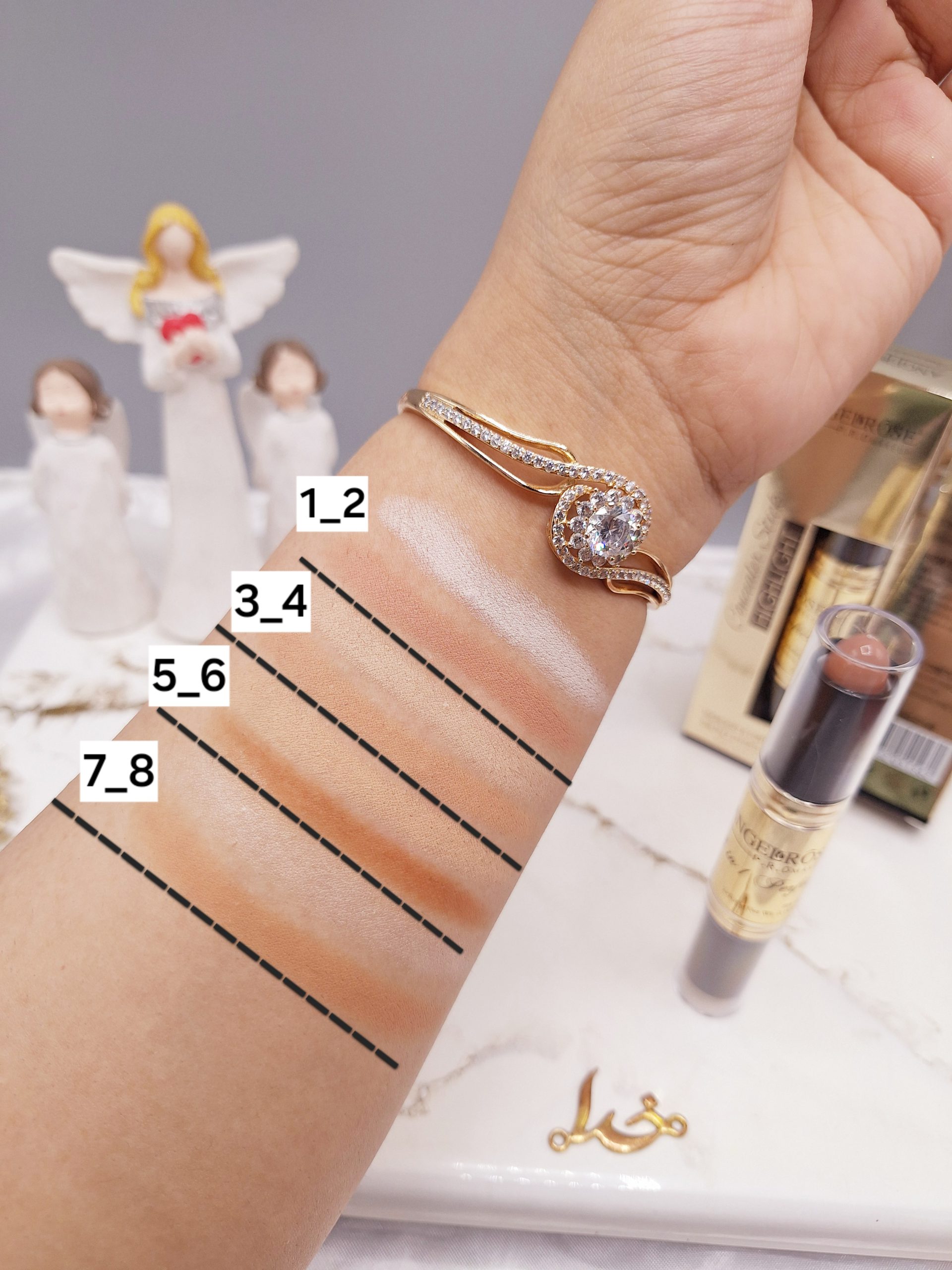 کانتور و کانسیلر استیکی دو طرفه با ماندگاری بالا برند ANGELROSE کد C714B بدون کارتن