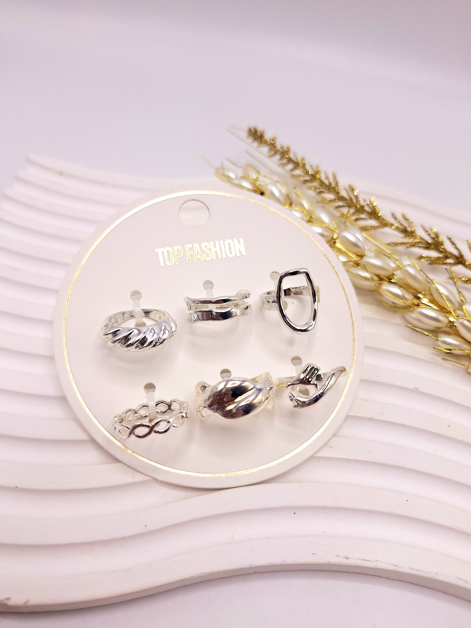 پک انگشتر 6 تایی رادیوم آغوش نقره ای