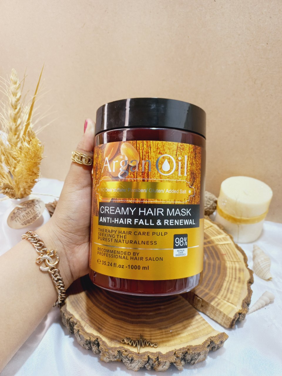 ماسک مو آرگان 98% بدون سولفات حجم 1000 میل هیر Argan Oil 1000 ml HAIR mask