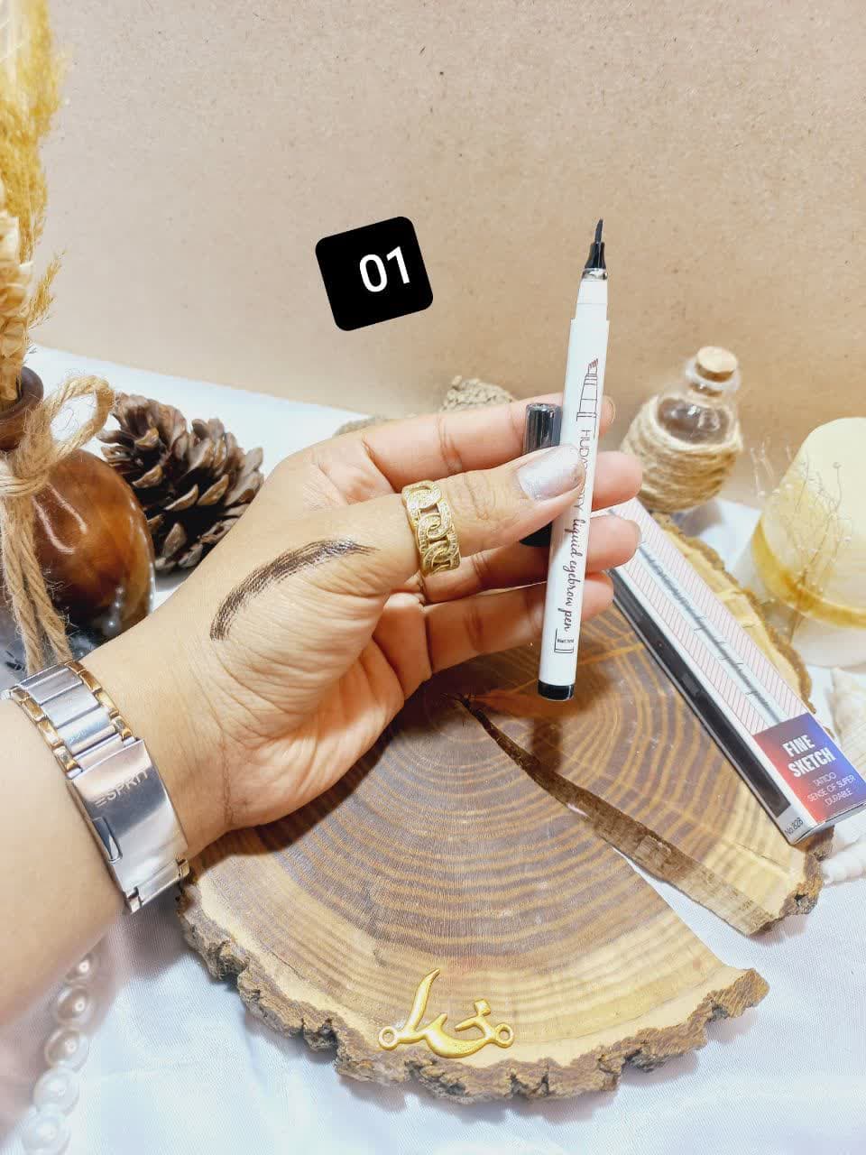 هاشور ابرو 4 خطی شماره 01 هدی بیوتی Huda beauty کد 828