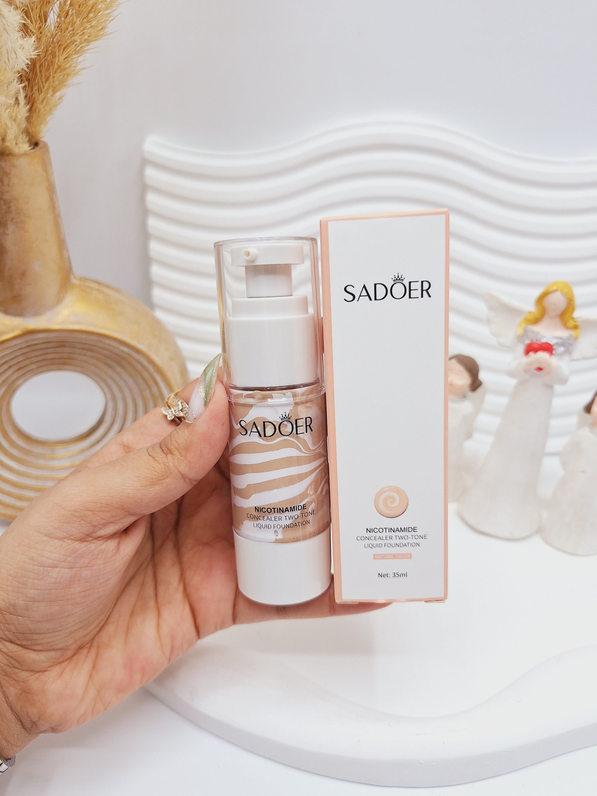 کانسیلر و کرم پودر 2 رنگ برند سادور کد 51704