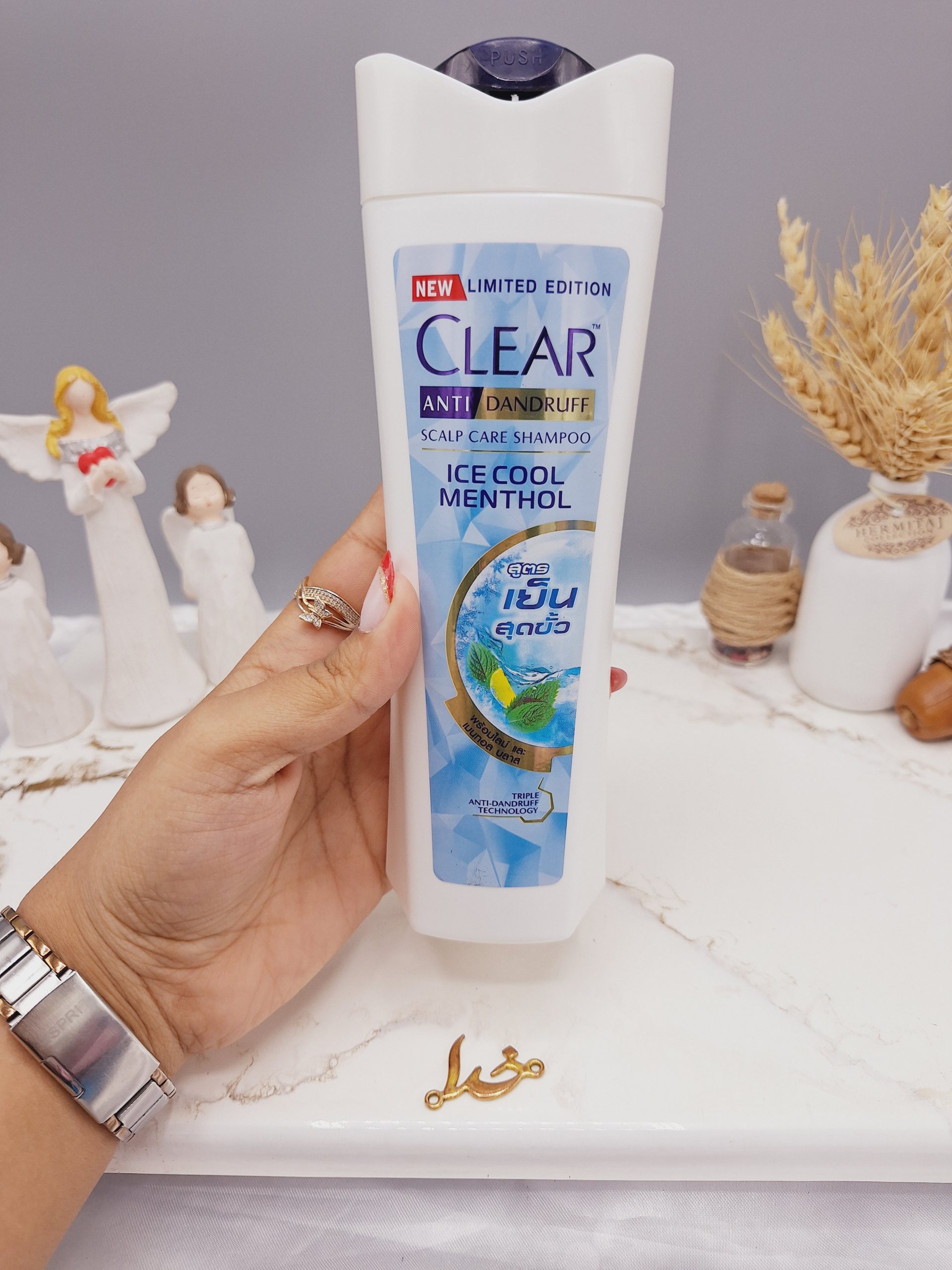 شامپو ضد شوره و خنک کننده کلیر زنانه تایلندی اصل مدل ice cool menthol کد 1702
