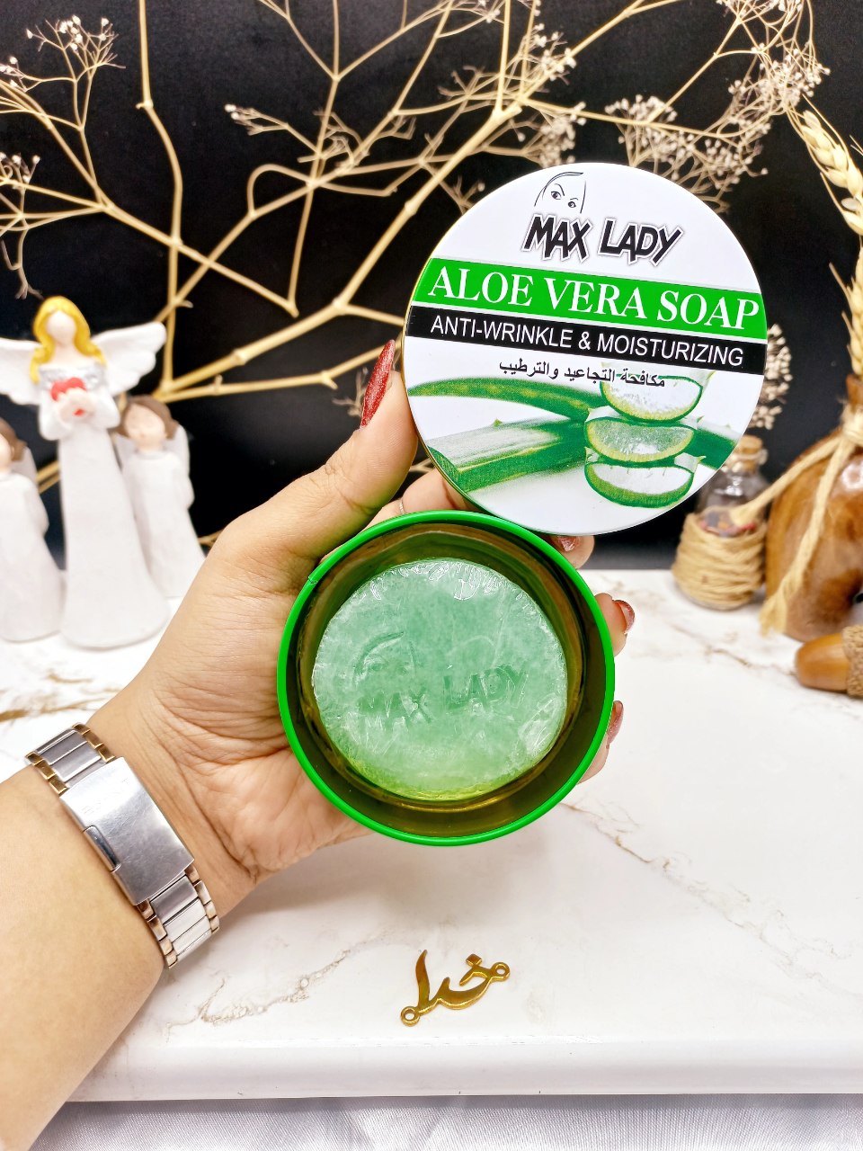 صابون آلوئه ورا قوطی فلزی برند مکس لیدی MAX LADY کد 13998