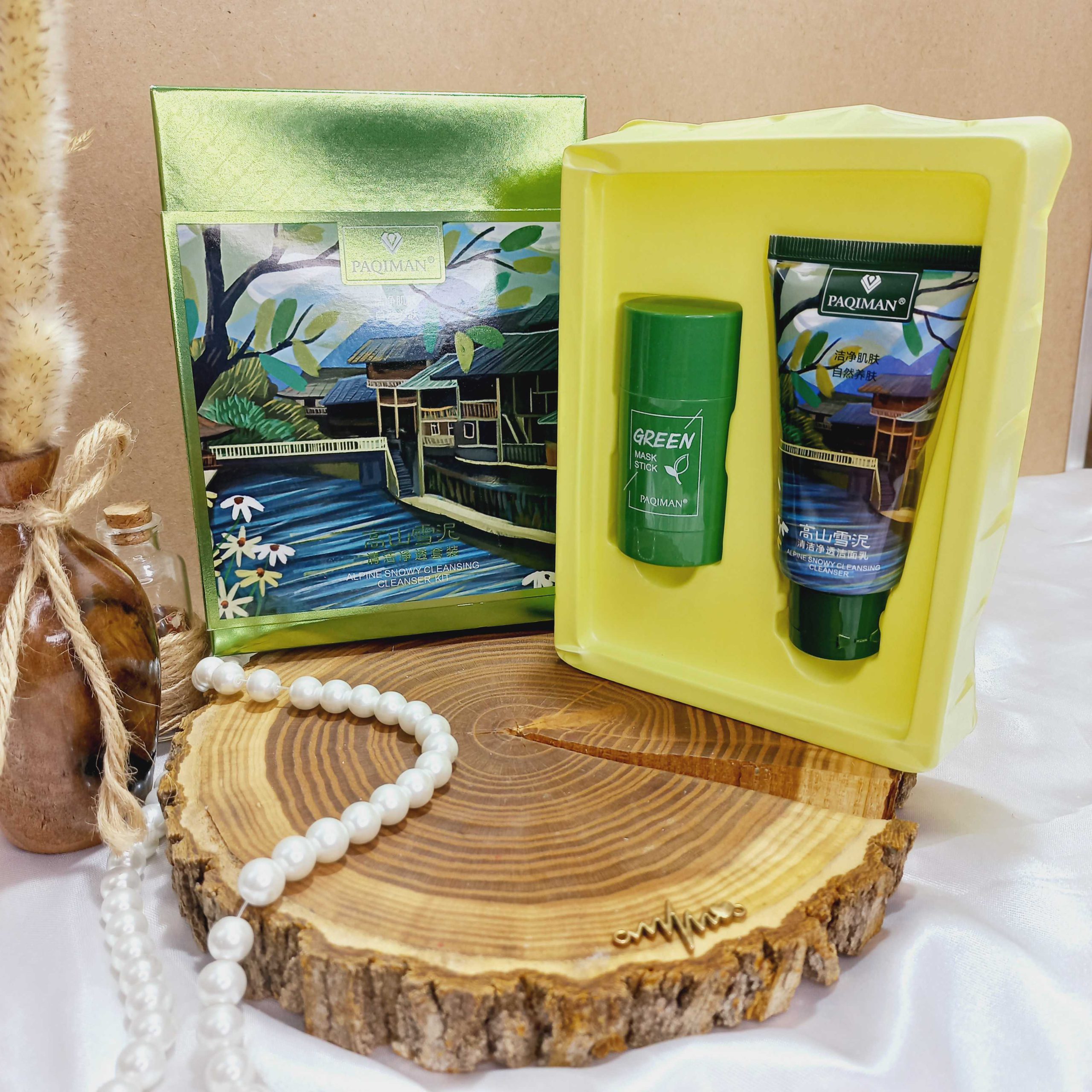 پک دوکاره کرم ضدآفتاب چندکاره و ماسک استیکی چای سبز اورجینال 100% اصلی