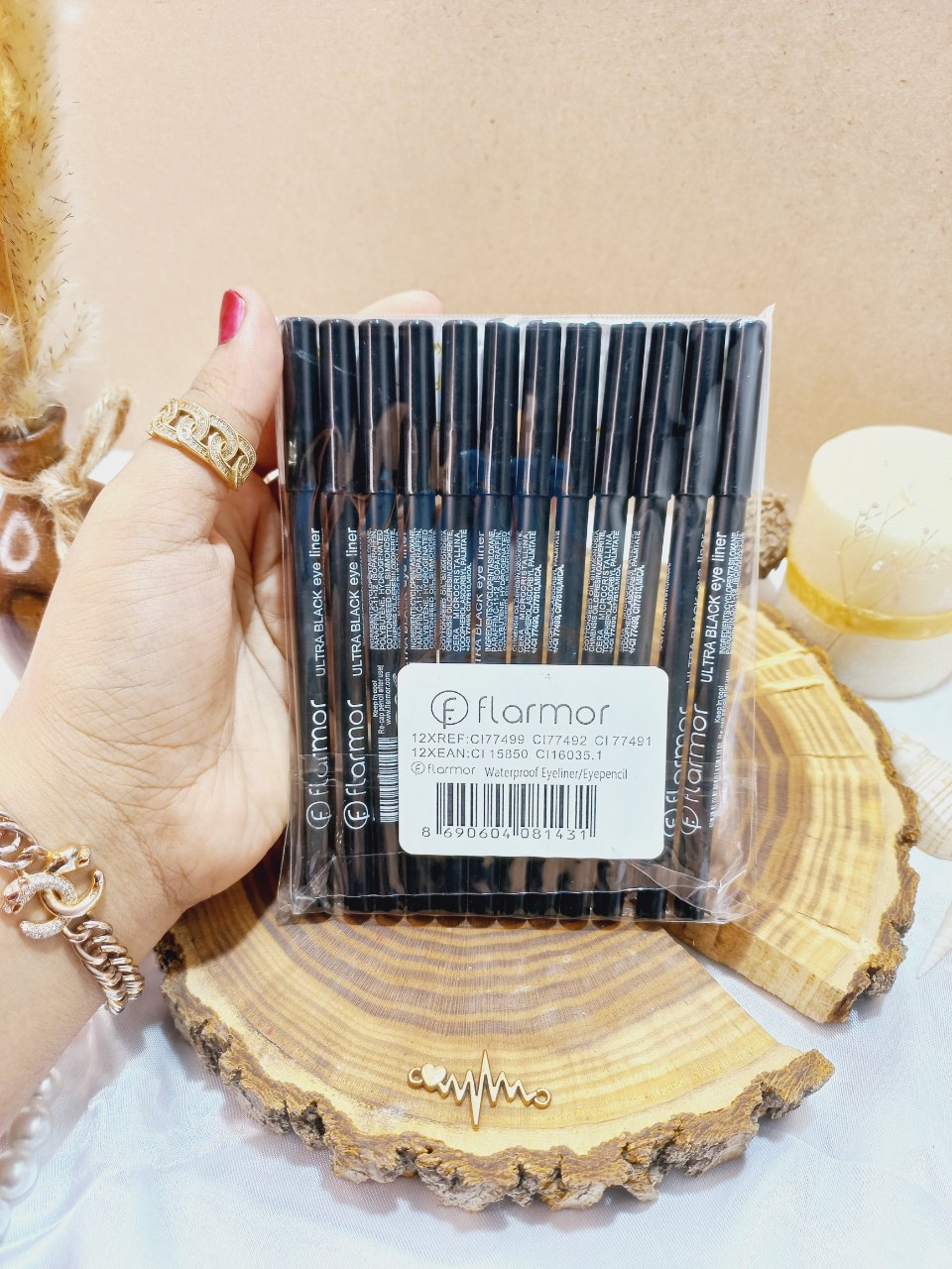 خط چشم شمعی فلورمار رنگ مشکی flormar اصلی