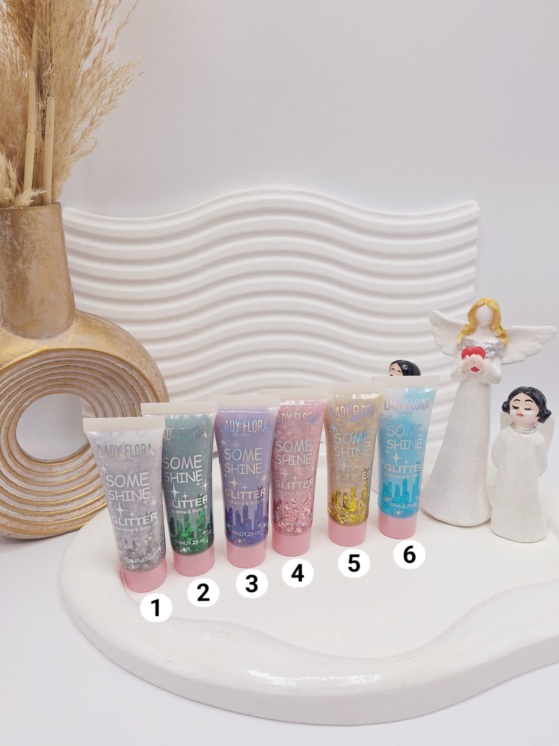 گلیتر تیوپی ترند مناسب چشم مو و بدن برند LADY FLOR کد G003