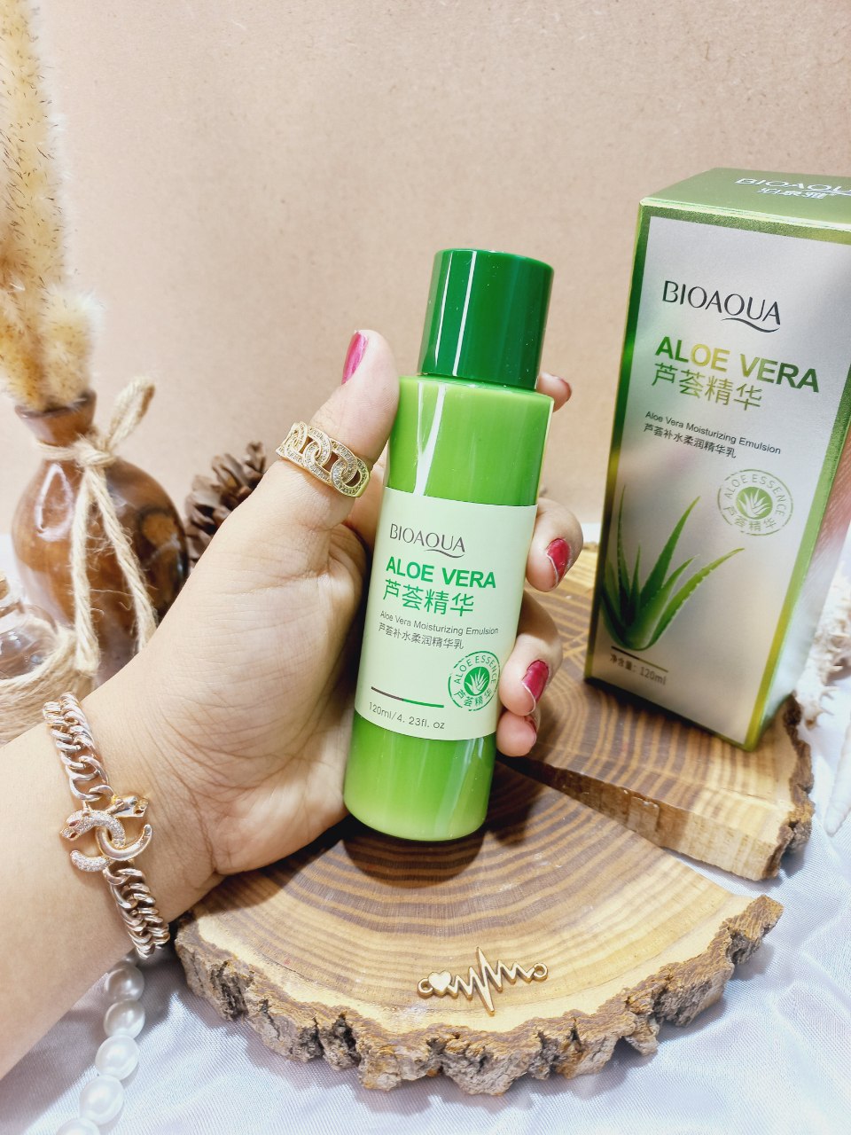 تونر مرطوب کننده آلوئه ورا 120 میل بیوآکوا BIOAQUA کد BQY93511