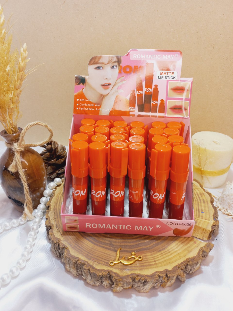 رژ جامد پرطرفدار 4 طبقه رومانتیک می ROMANTIC MAY کد YR2026