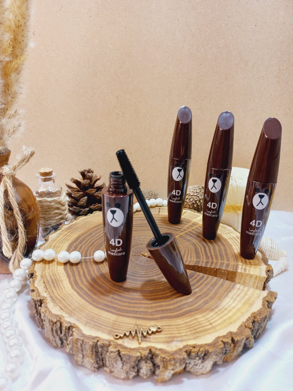 ریمل 4 بعدی مشکی ضد آب SHEDOES حجم 8 گرم مدل خرسی