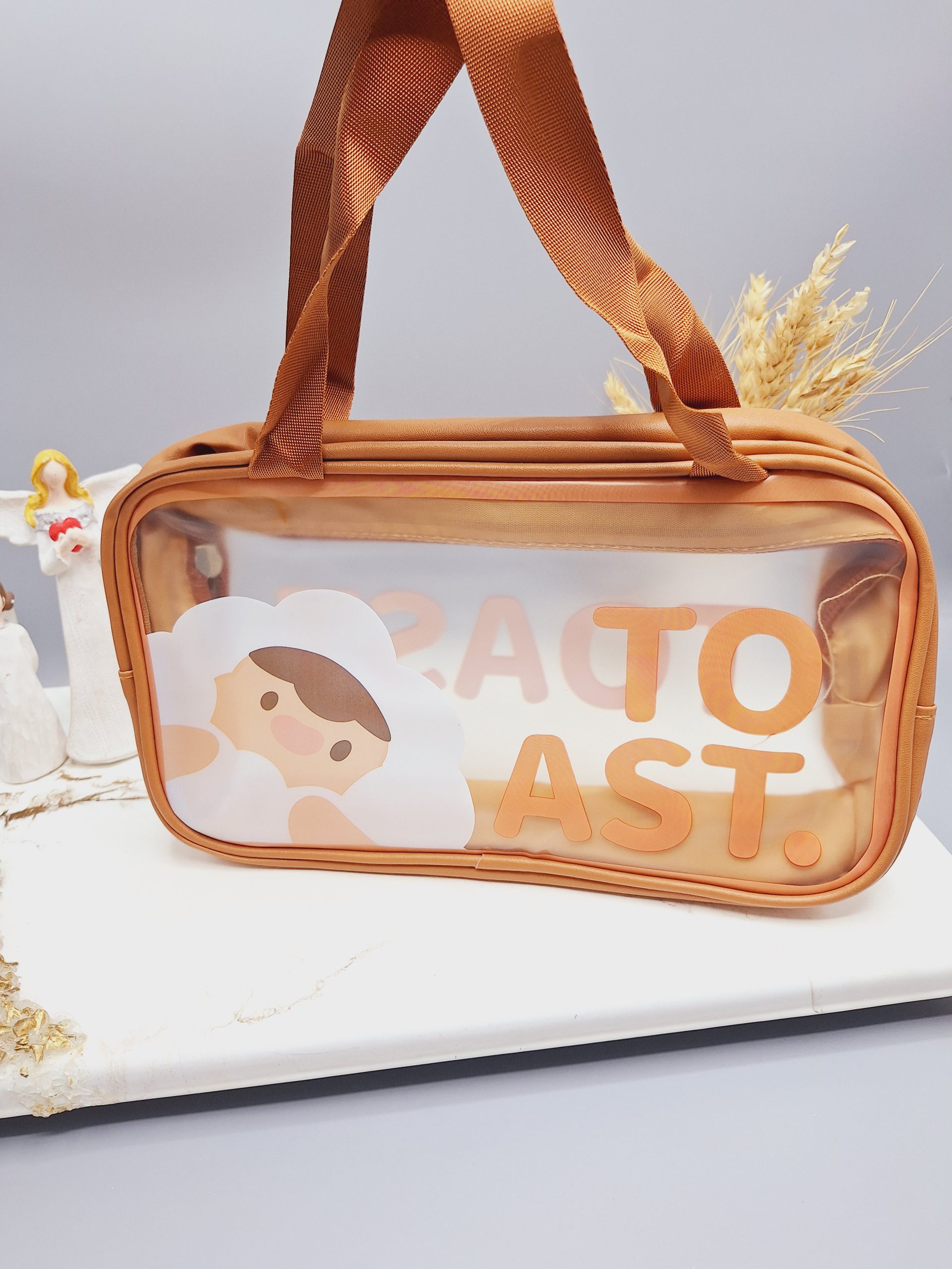 واشبگ بزرگ طرح جوجه جنس چرم (رنگ قهوه ای)