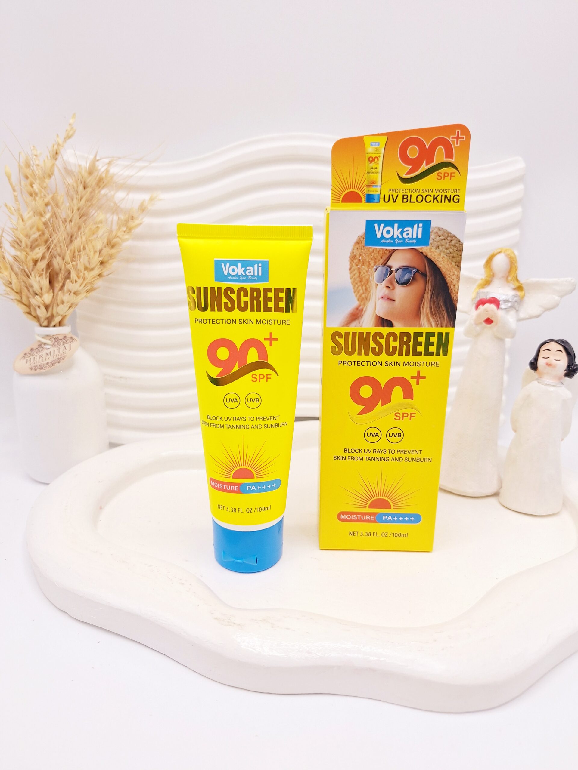 کرم ضد آفتاب صورت و بدن Spf90 Vokali کد CX7710