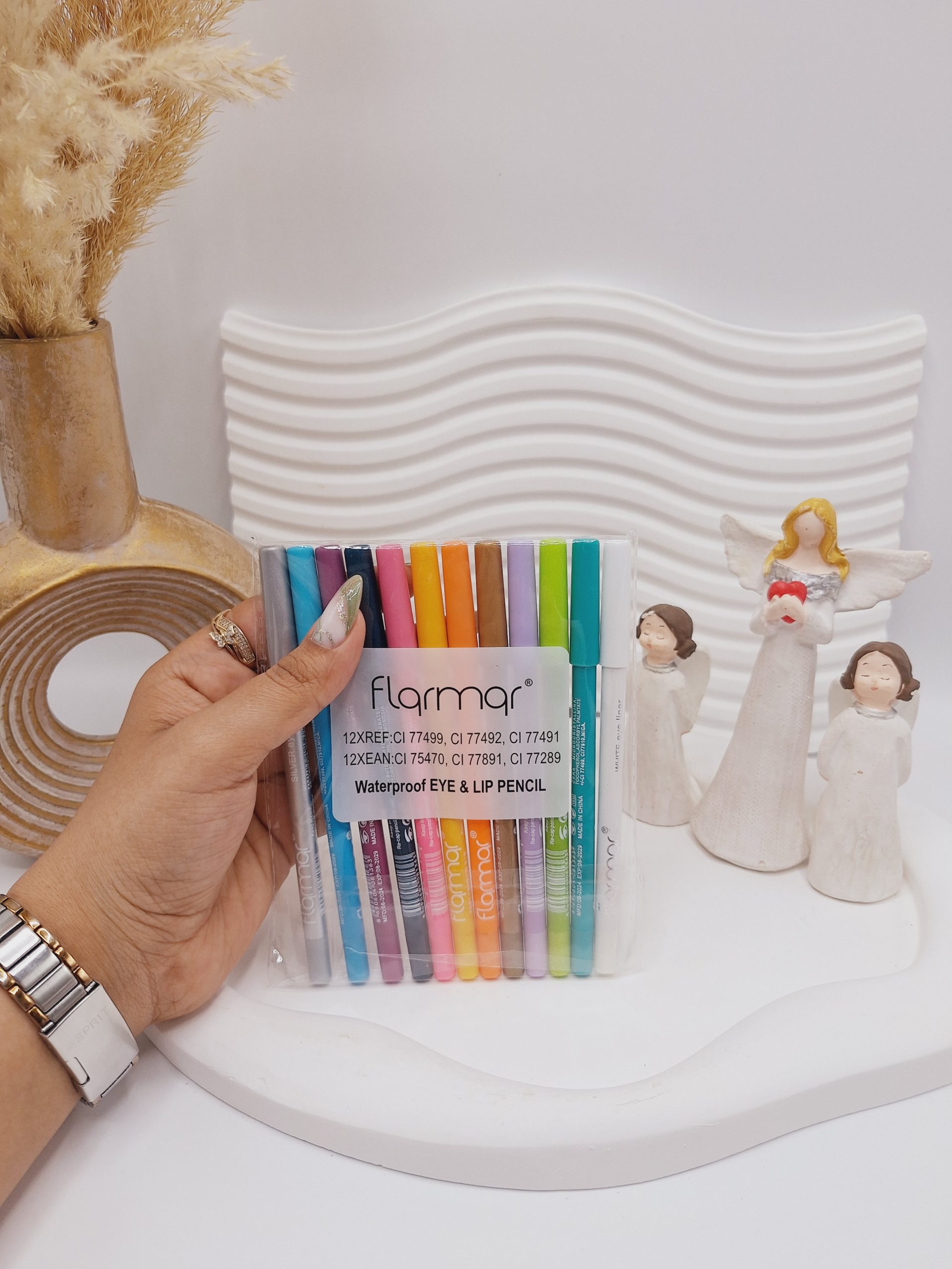 پک 12 تایی مداد چشم شمعی رنگارنگ  برند فلورمار کد 77289