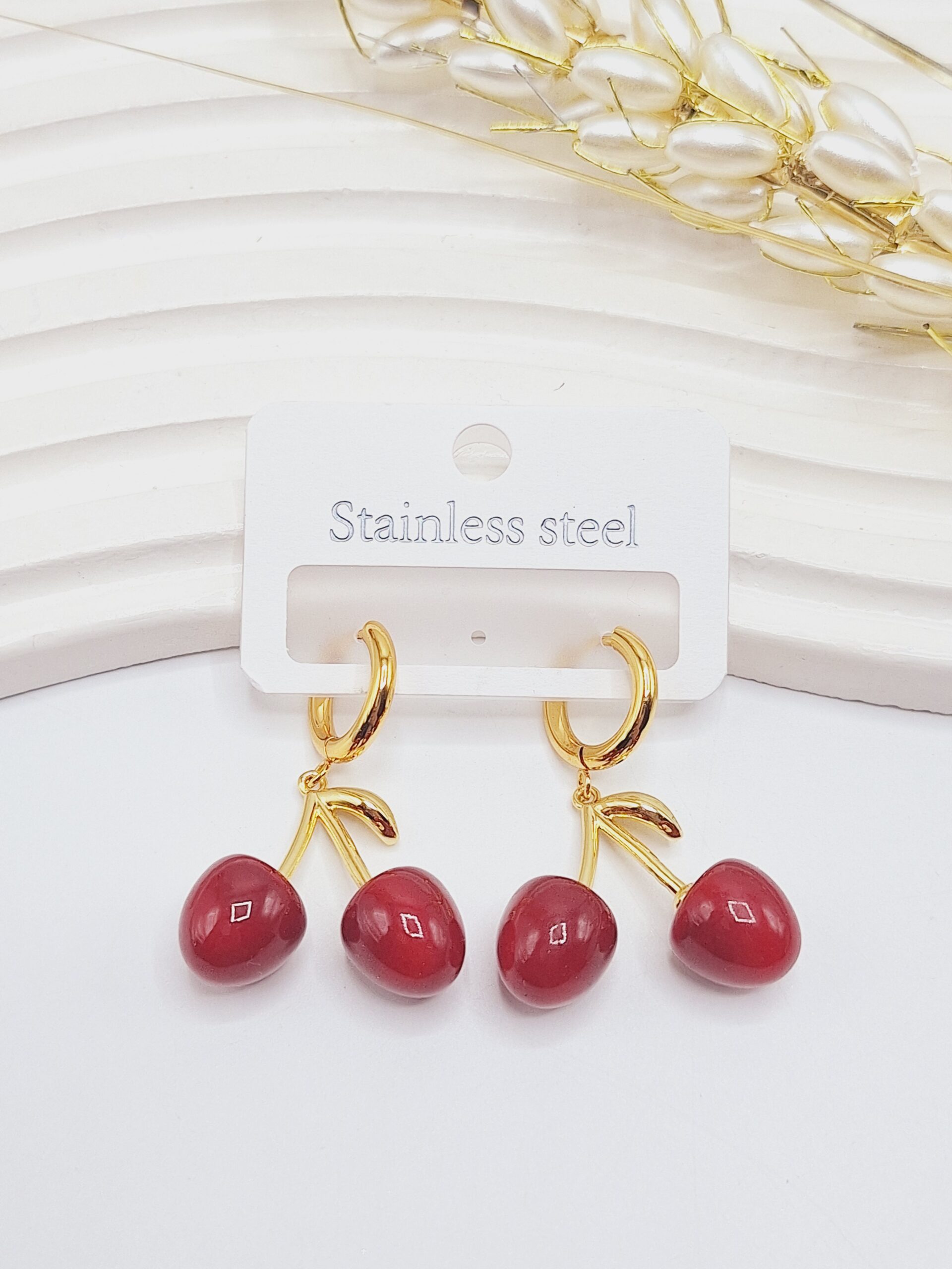 گوشواره گیلاسی مدل قفلی کد 5